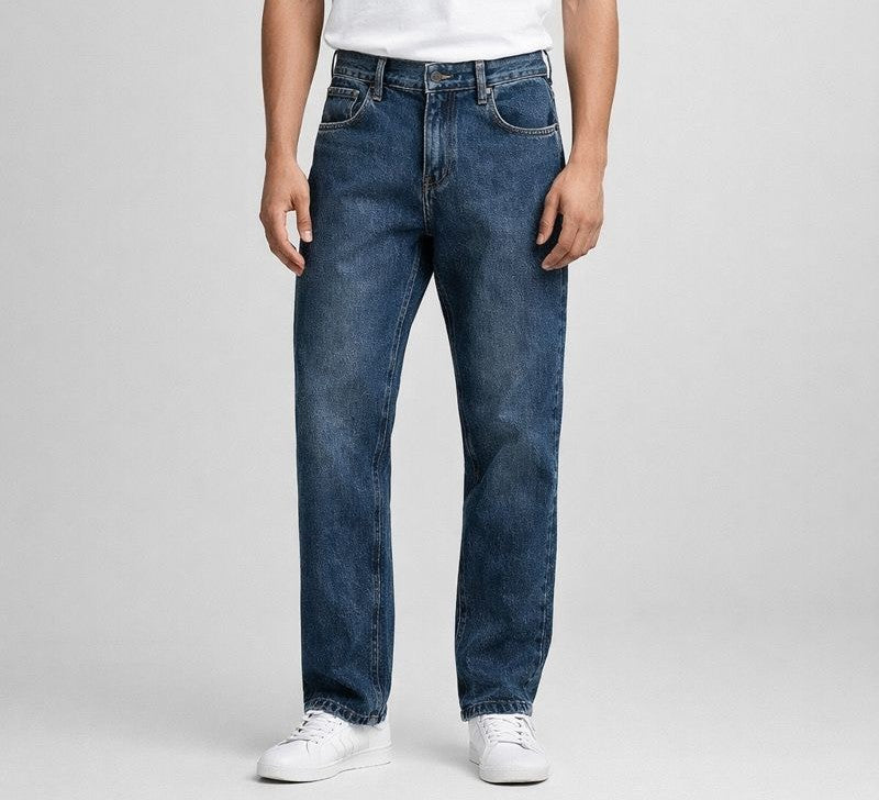 PANTALON LEVERAGE JEAN / OSCURO / JASPEADO