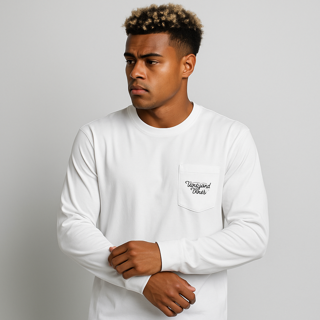 POLO MANGA LARGA VINEYARD / BLANCA / GOLF LETRAS VERDES