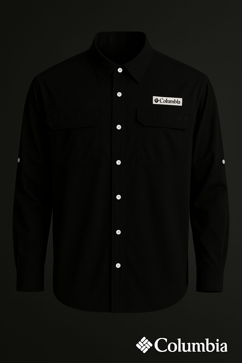 Camisa manga larga Columbia / color negra