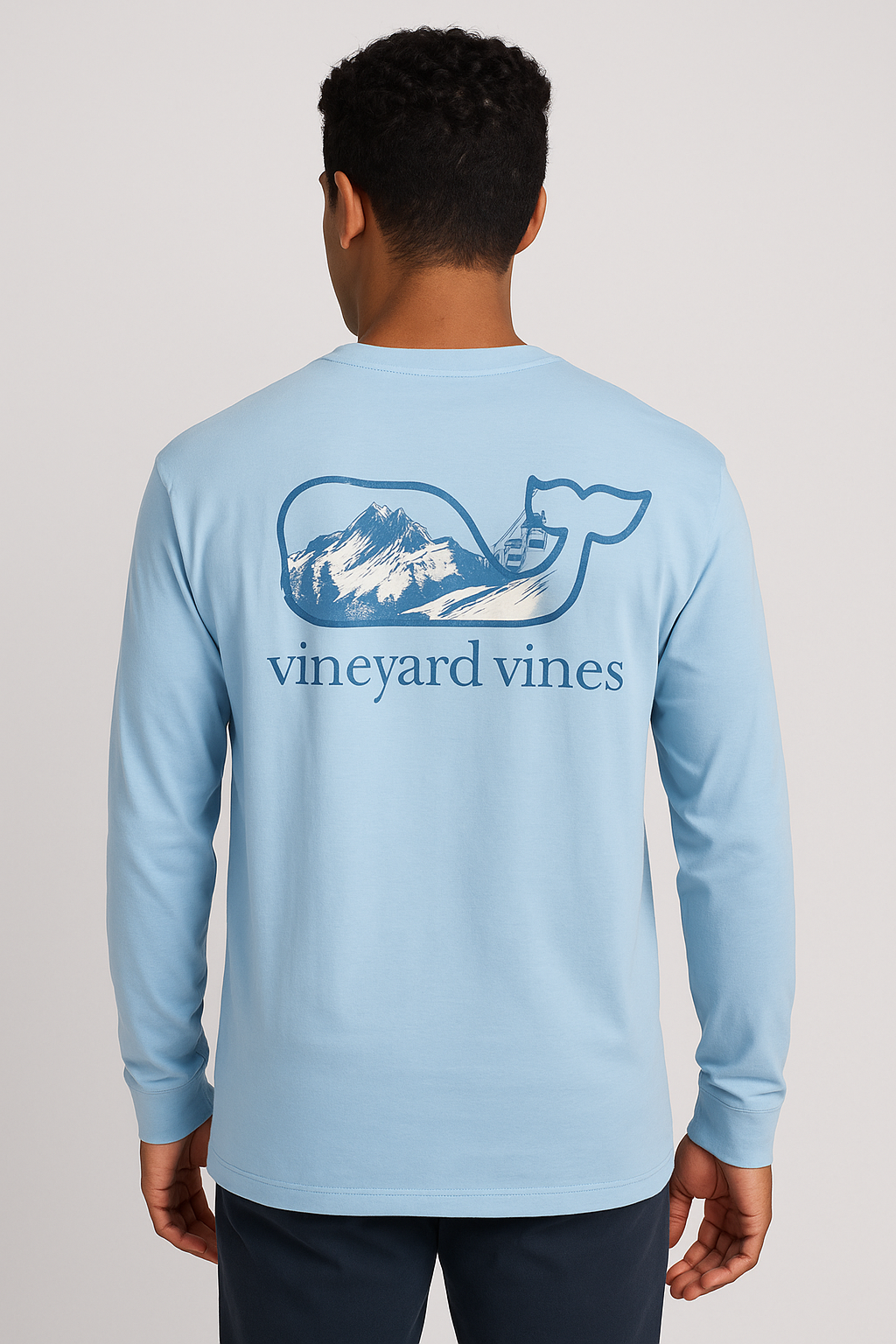 POLO MANGA LARGA VINEYARD / CELESTE / MONTAÑA