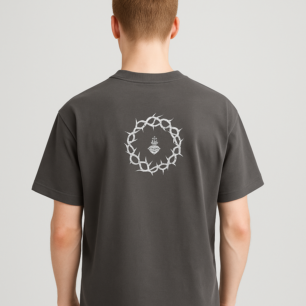 POLO BOXY FIT NTF / PLOMO / CORONA DE CRISTO