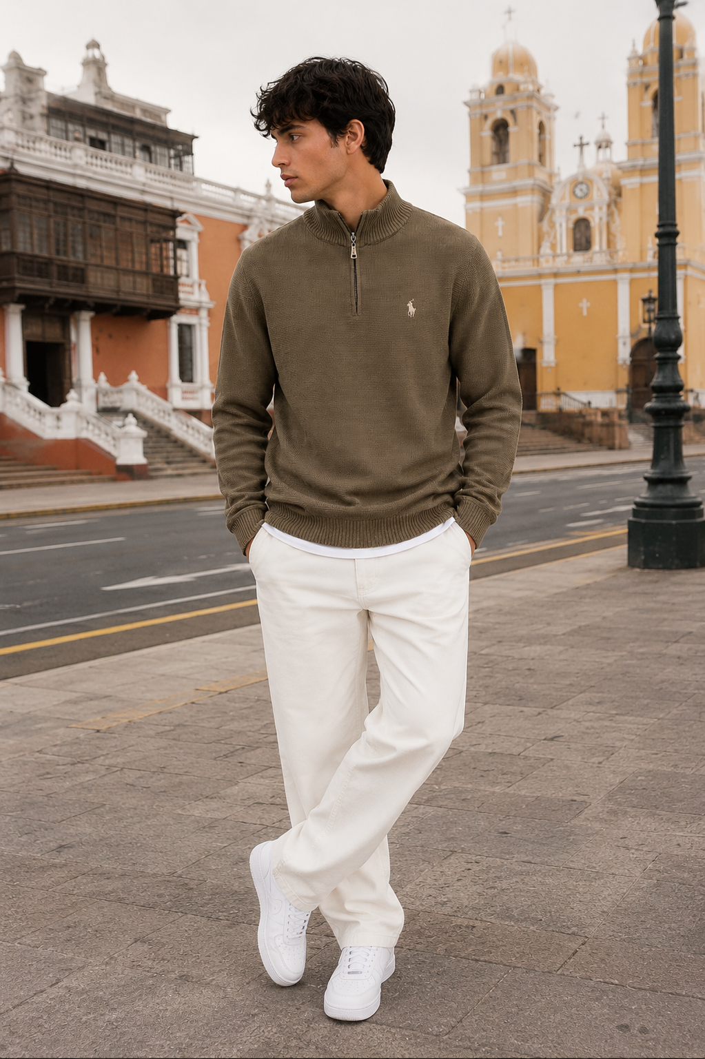CHOMPA RALPH LAUREN CON CIERRE PEQUEÑO  / MARRON