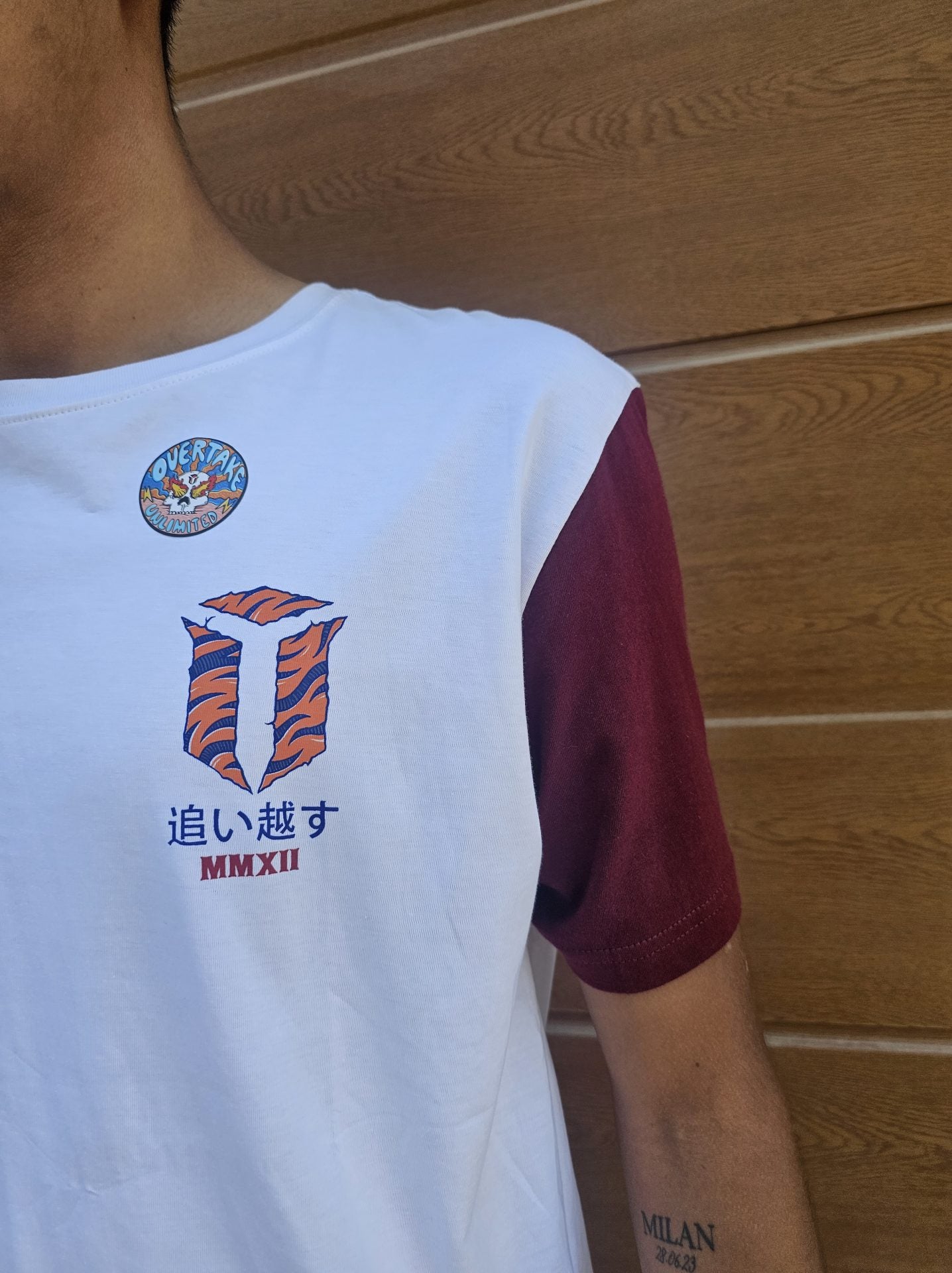 Polo  Overtake  Tigre Blanco / Manga Guinda