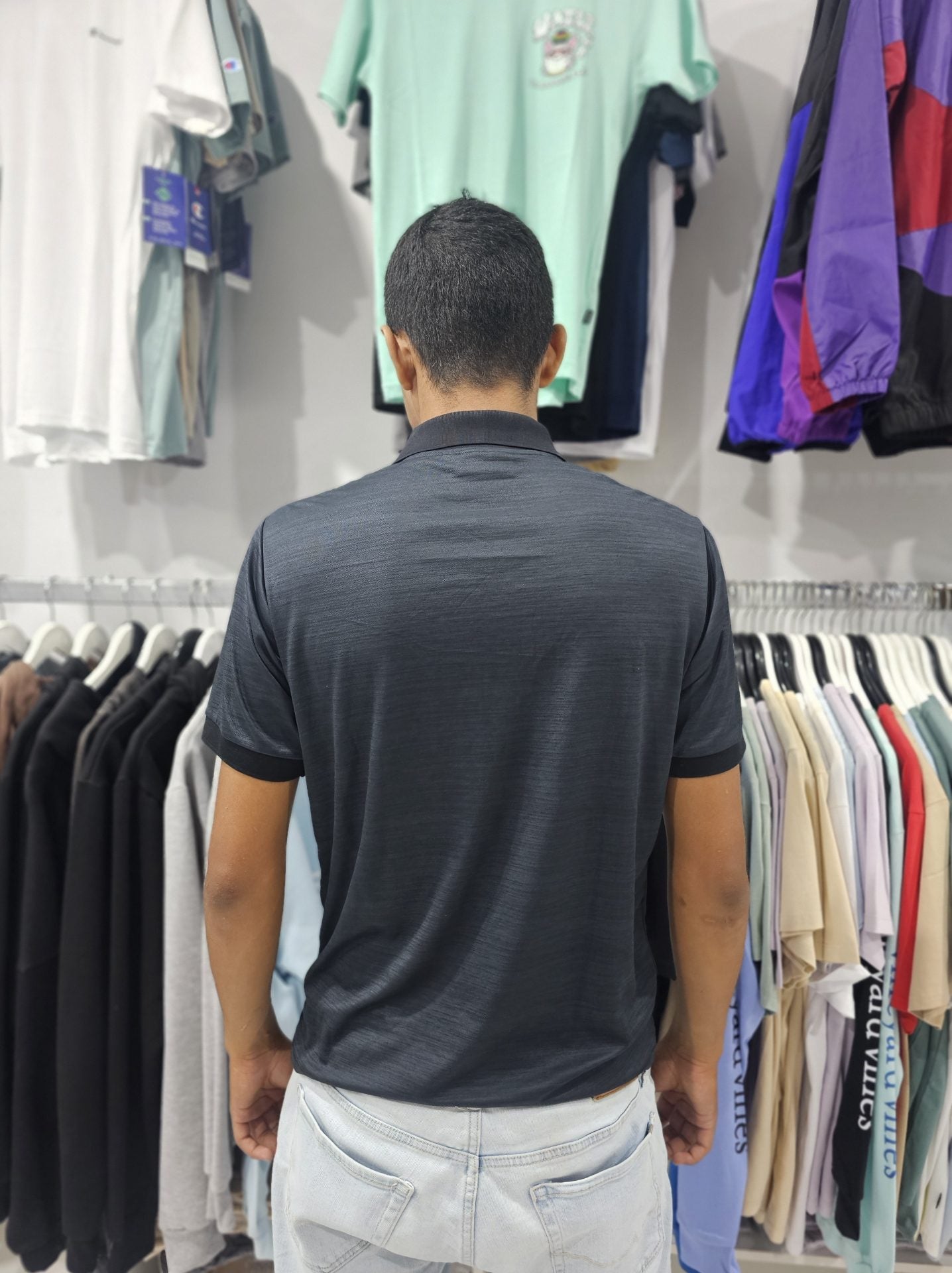 Polo Camisero Lacoste Plomo/ Tela de exportación