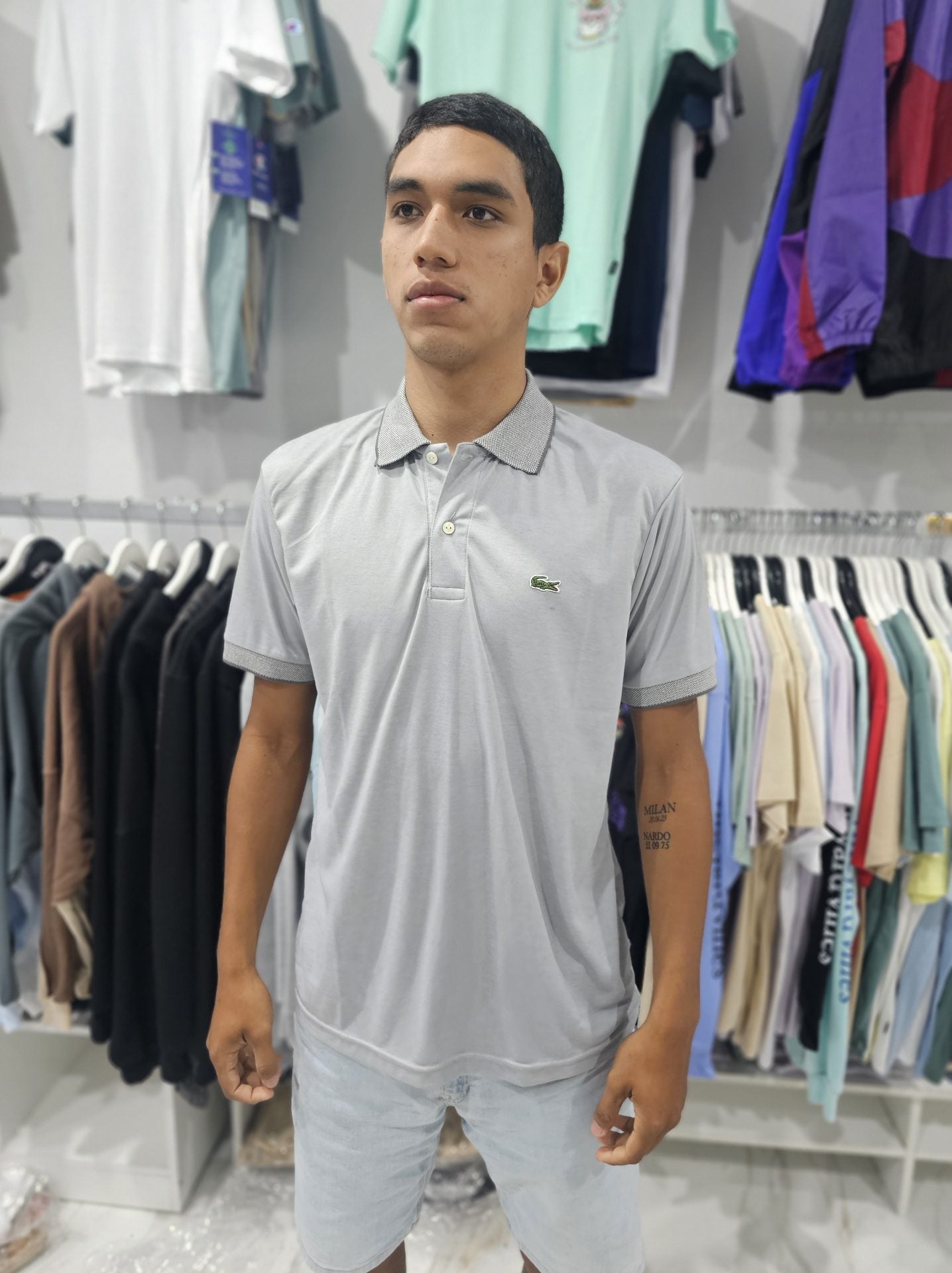 Polo Camisero Lacoste gris