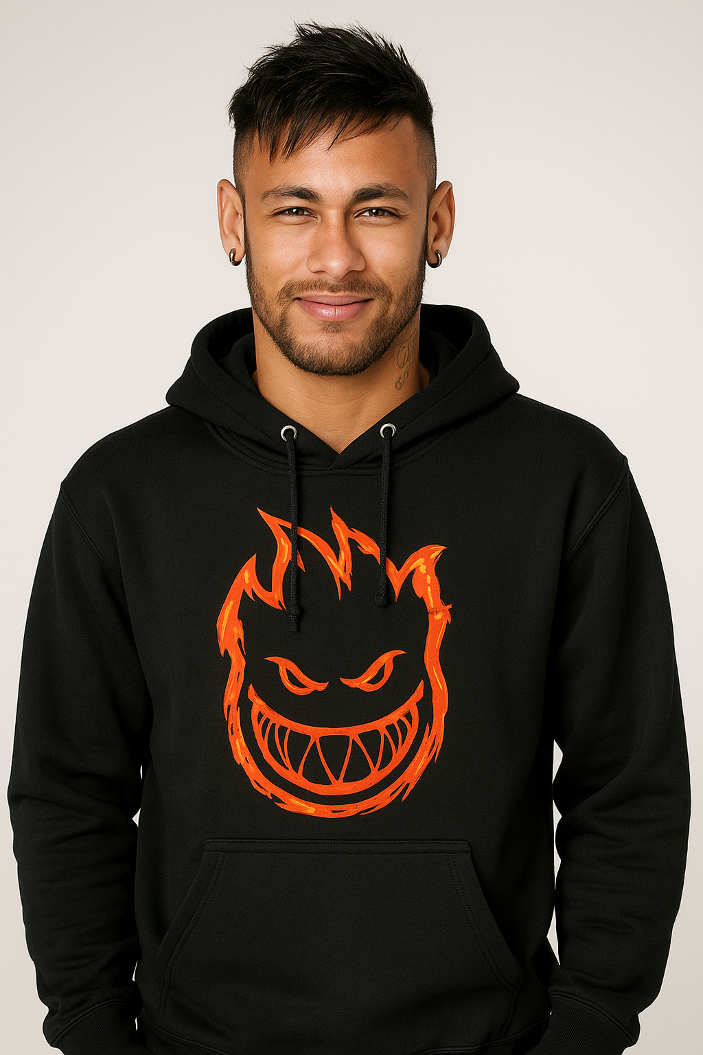 CHOMPA SPRITFIRE / NEGRA / LOGO FLAMA