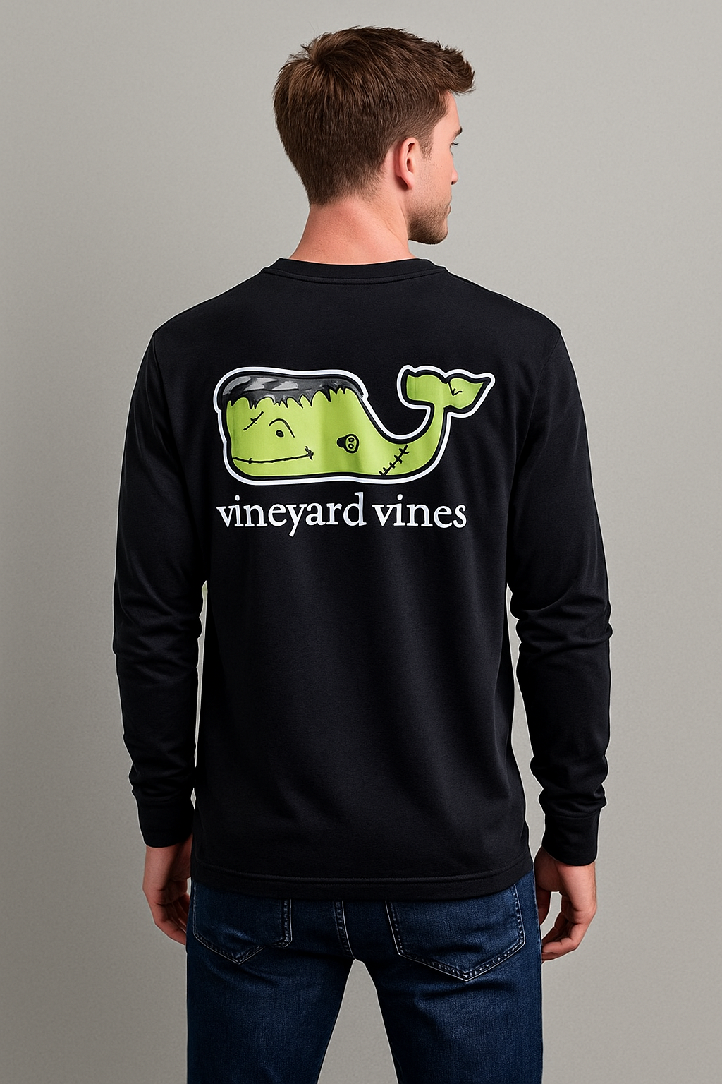 POLO MANGA LARGA VINEYARD / NEGRO / FRANKENSTEIN