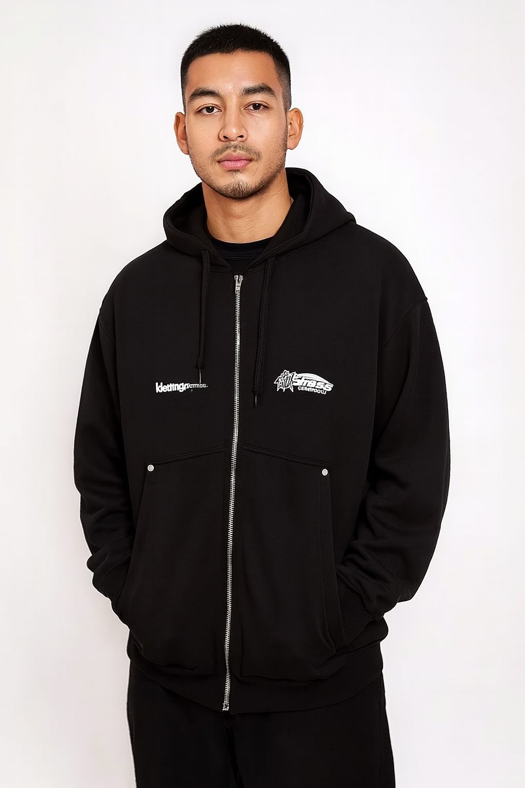Chompa KLEDING STREET / Doble Logo blanco