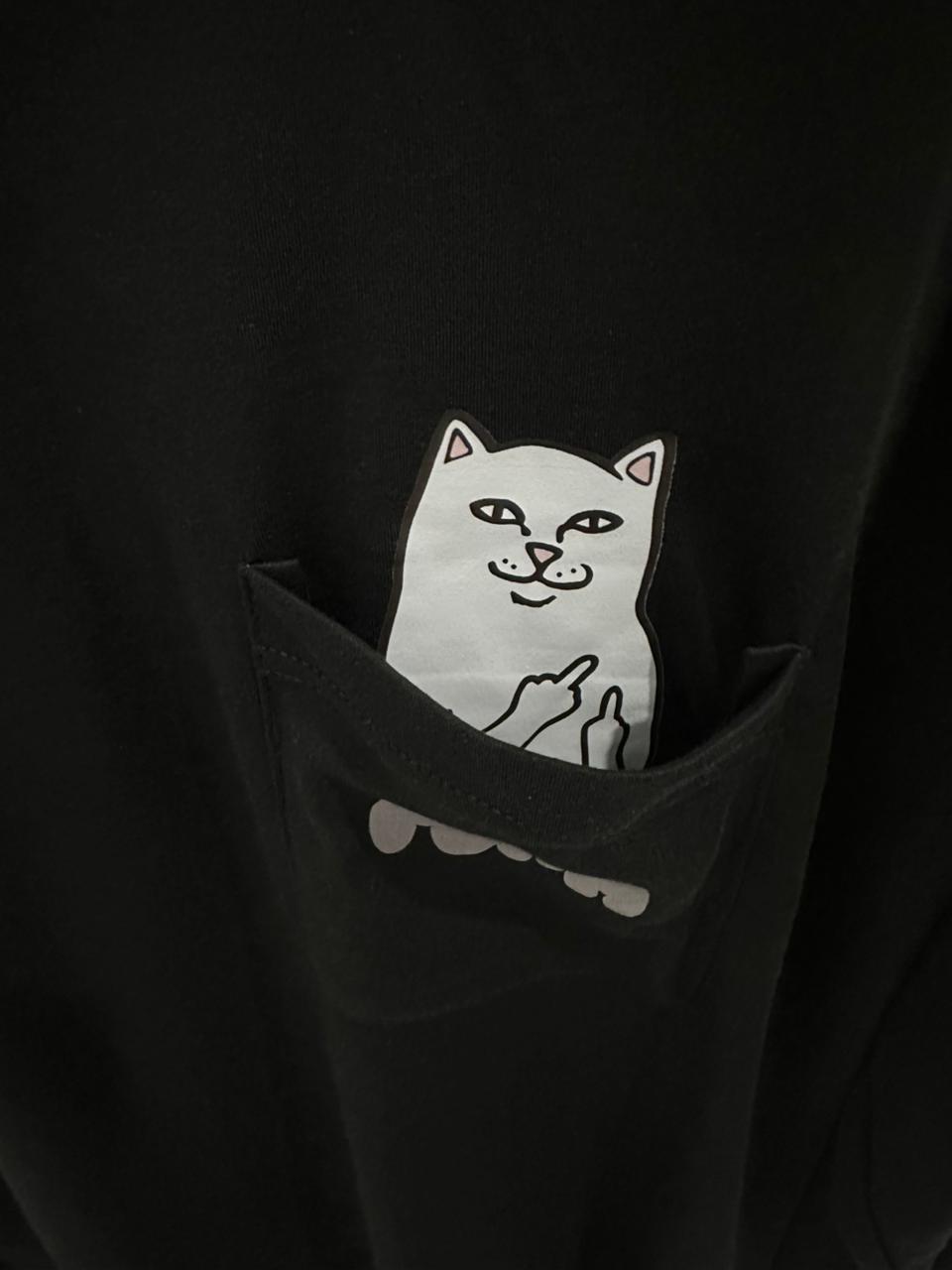 POLO MANGA LARGA CON BOLSILLO RIPNDIP / NEGRO