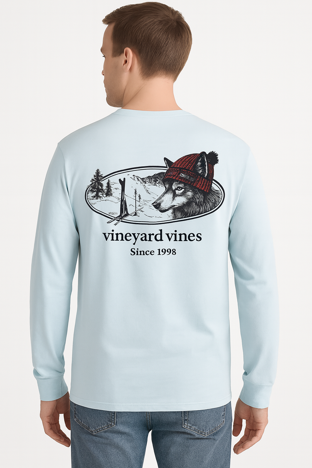 POLO MANGA LARGA VINEYARD / CELESTE / LOBO