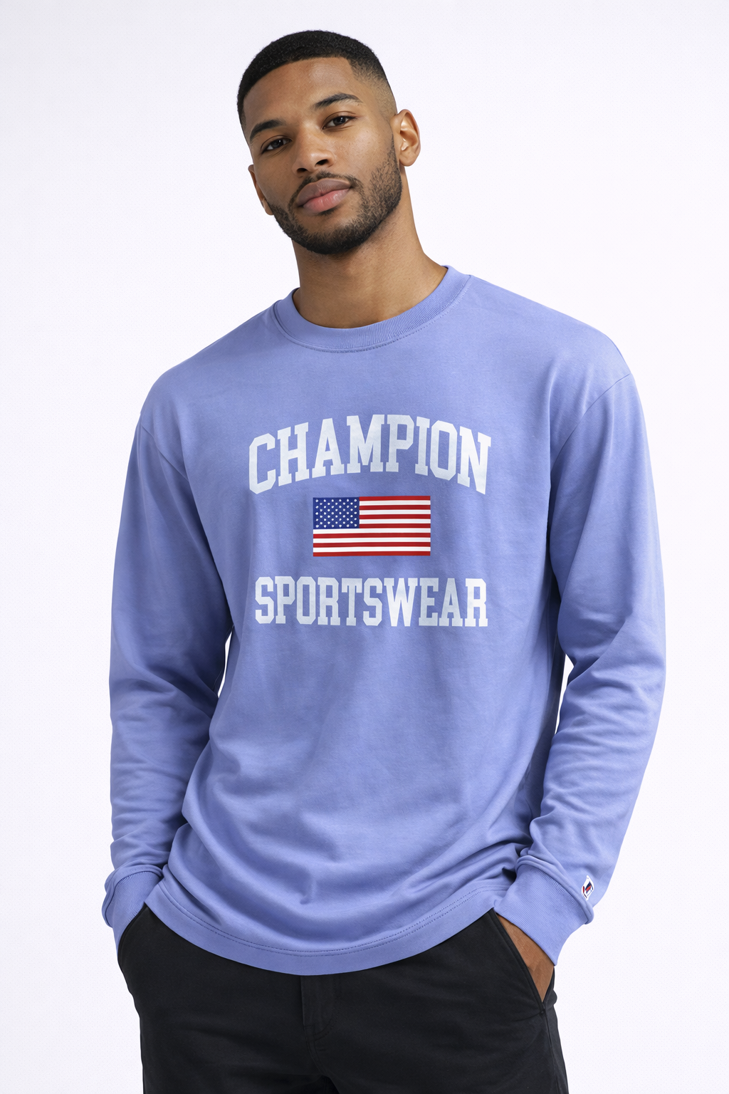 POLO MANGA LARGA CHAMPION / LILA