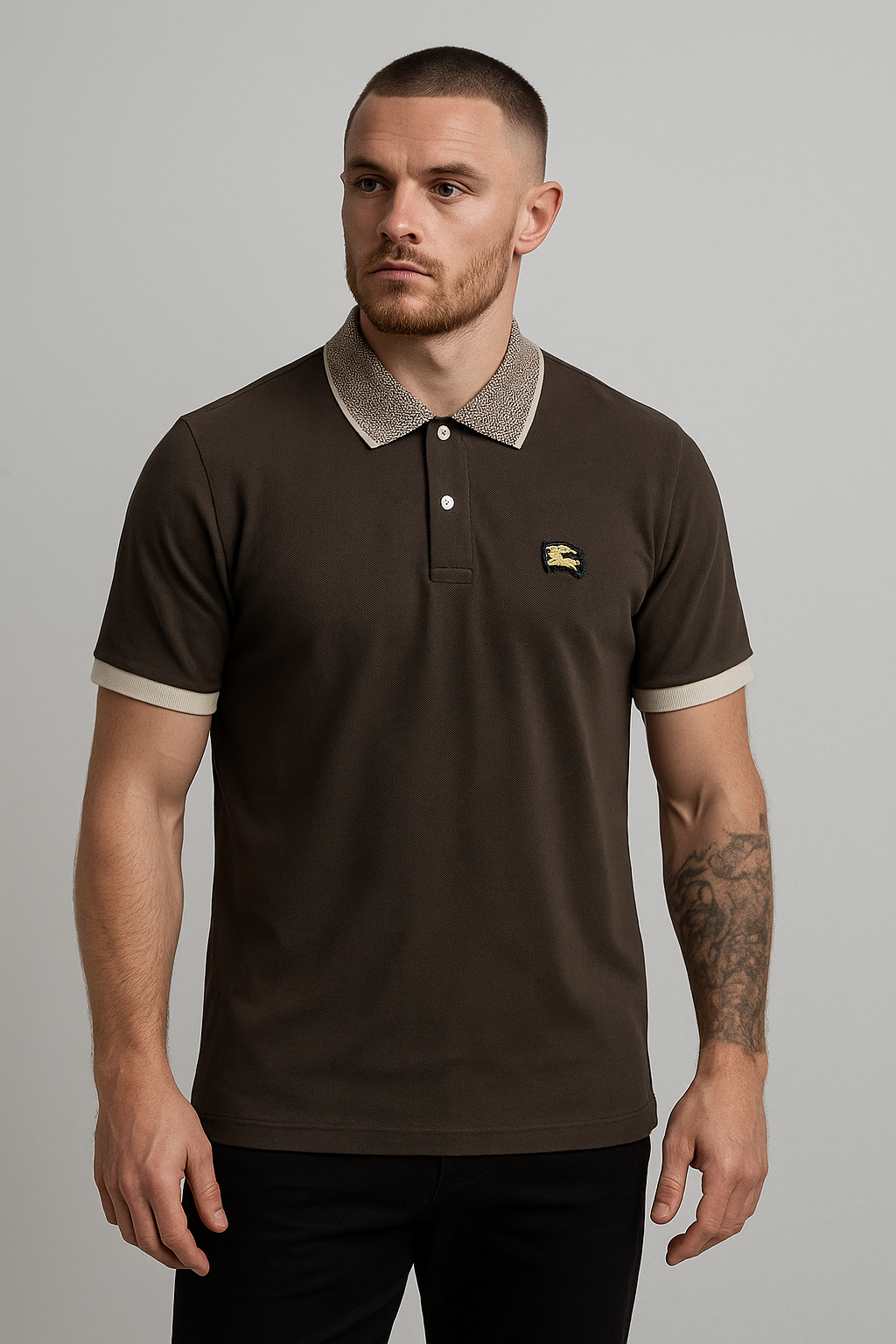 POLO CAMISERO BURBERRY / MARRON