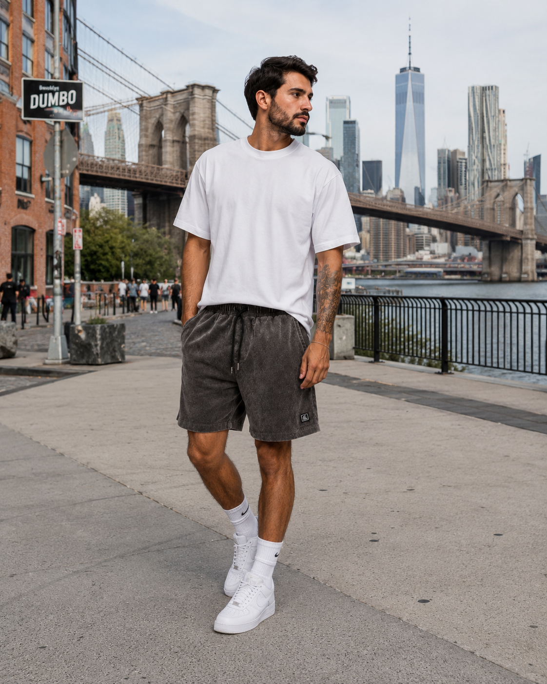 SHORT BULTIGER / MARRON TEXTURA