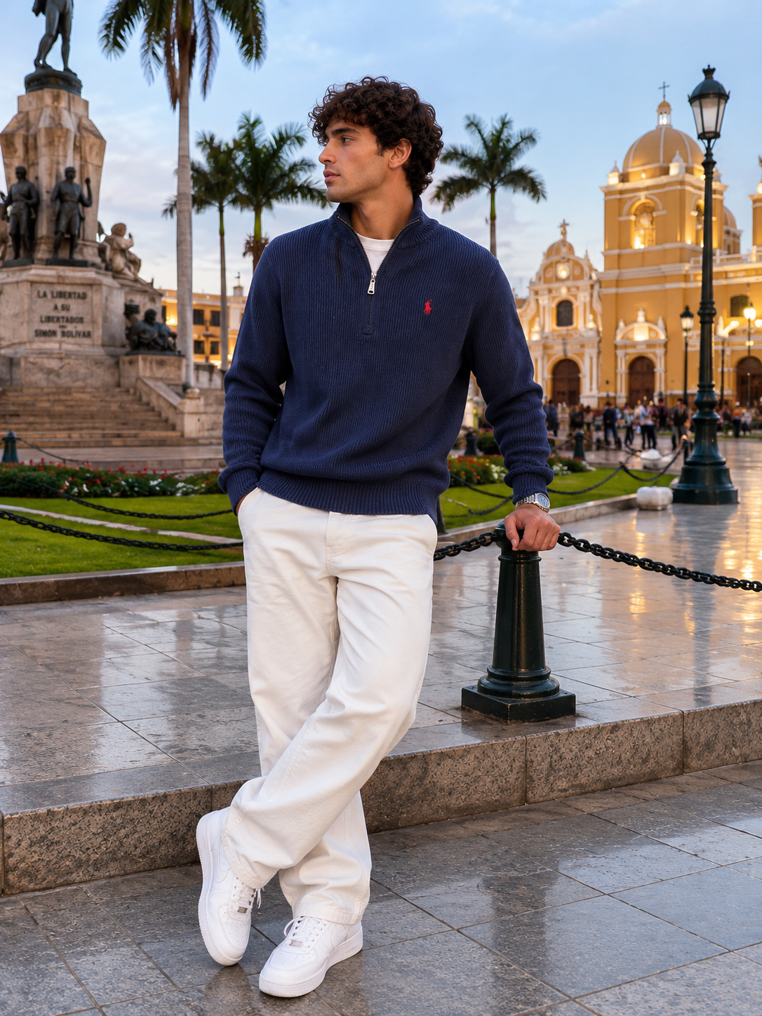 CHOMPA RALPH LAUREN CON CIERRE PEQUEÑO  / AZUL MARINO