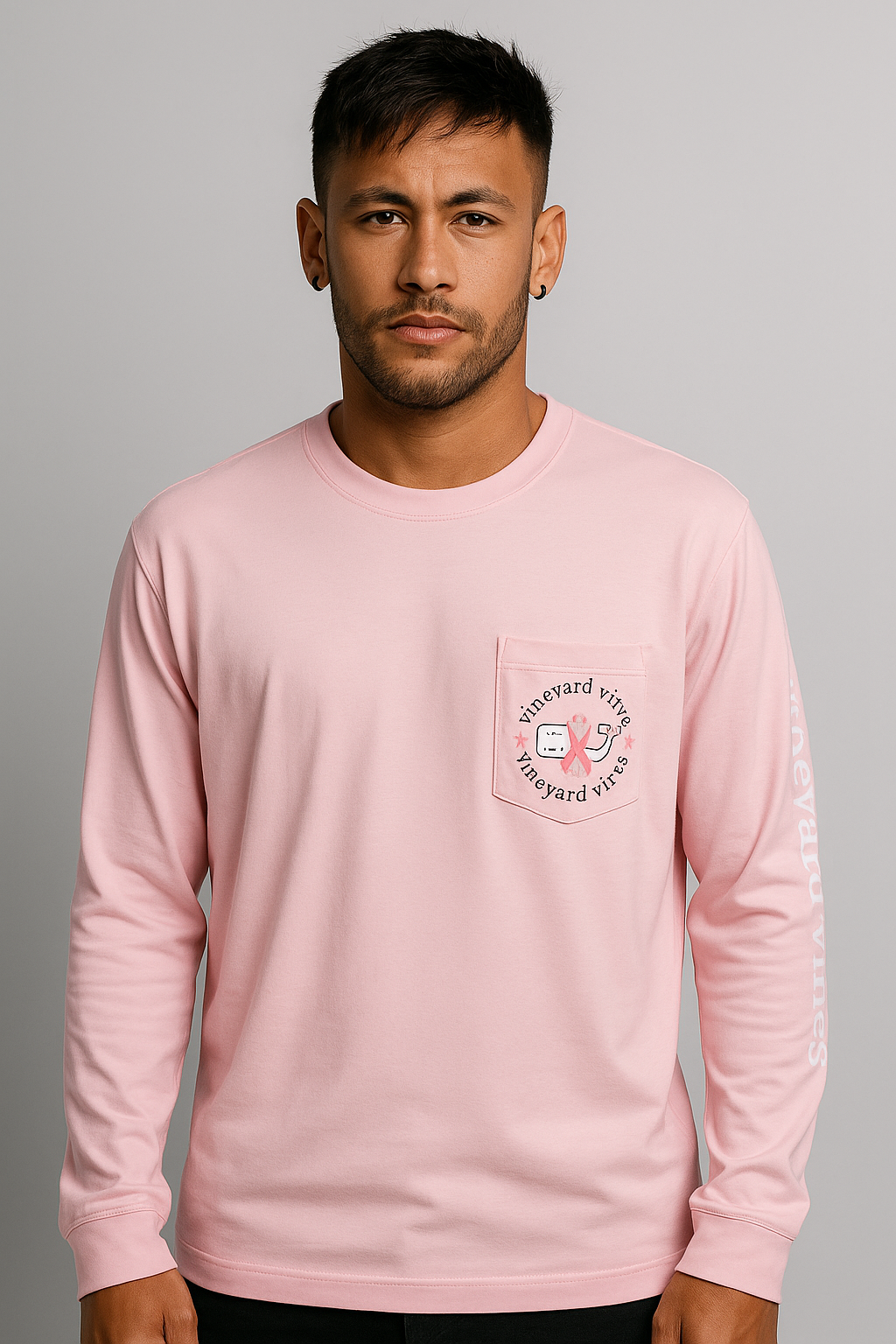 POLO MANGA LARGA VINEYARD / ROSADA / LAZO