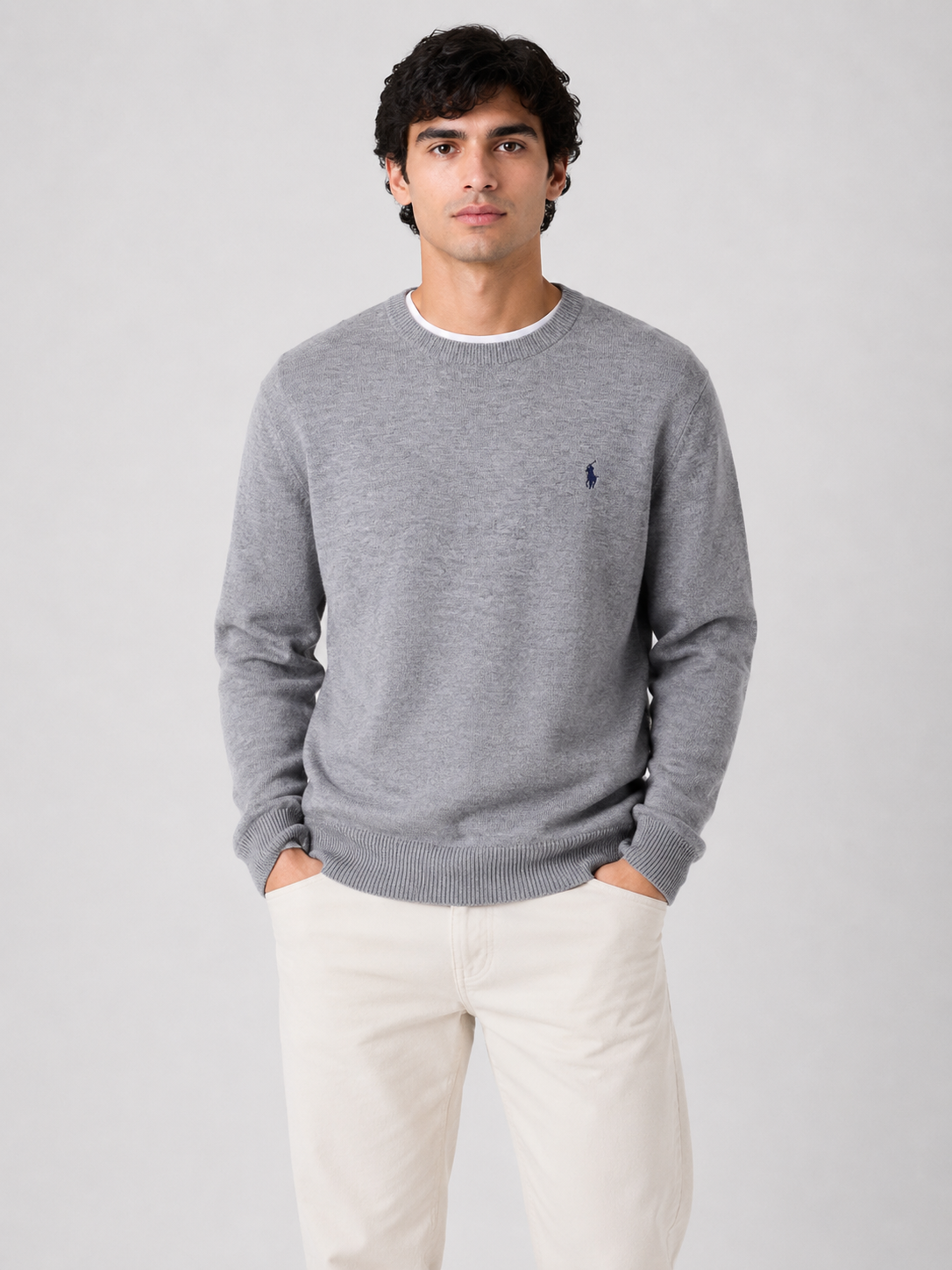 CHOMPA CUELLO REDONDO RALPH LAUREN / GRIS