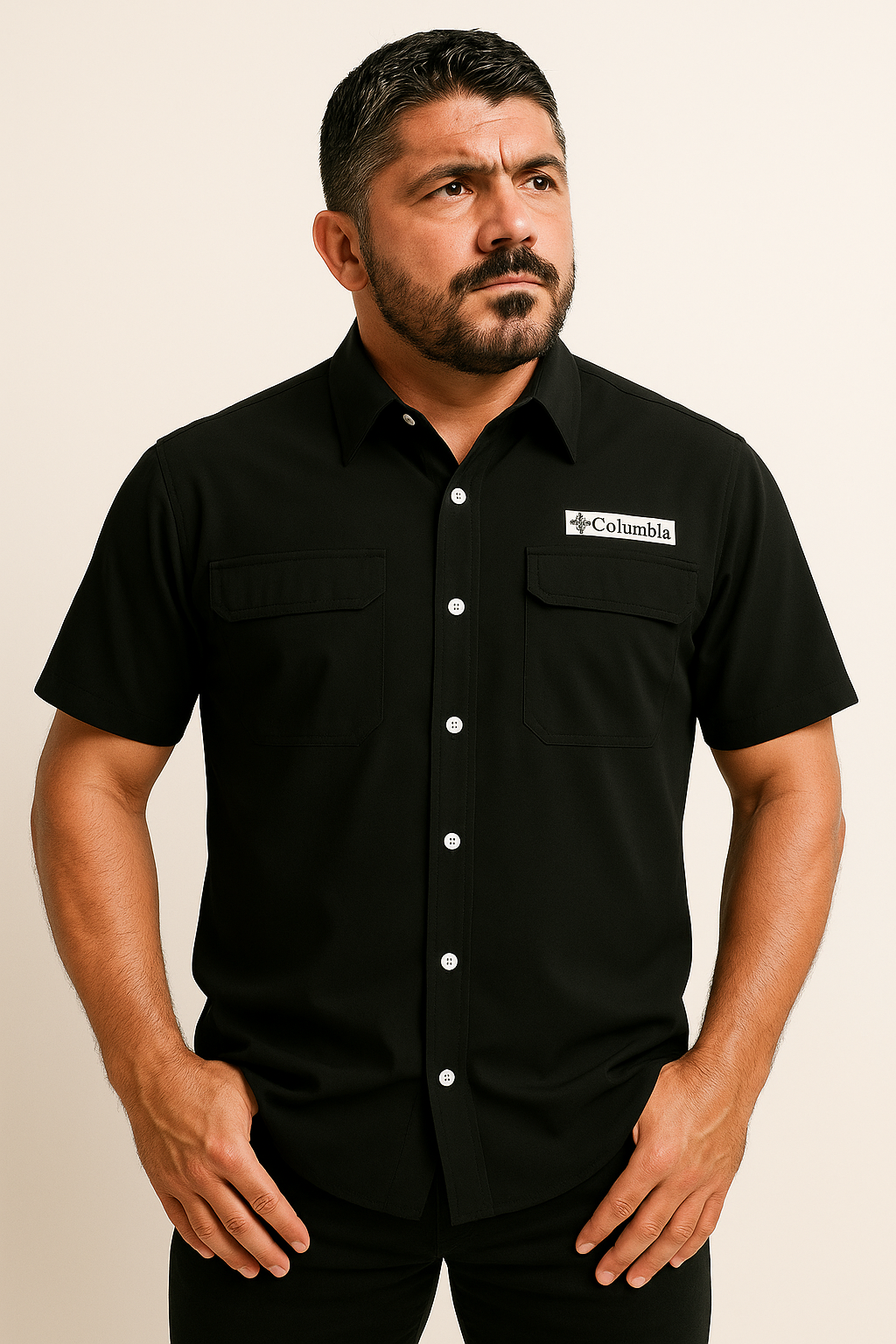 Camisa Columbia negra / Respirador