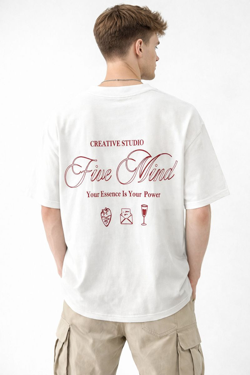POLO BOXY FIT 5MIND / BLANCO