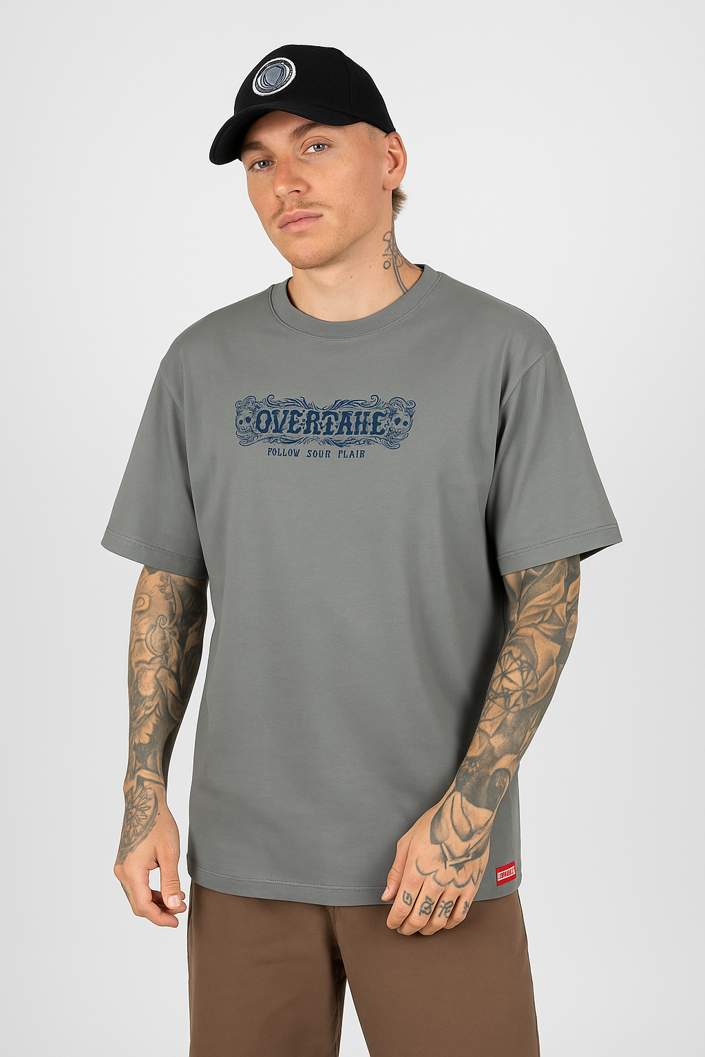 POLO OVERSIZE OVERTAKE / GRIS OSCURO / SNAKE GREY