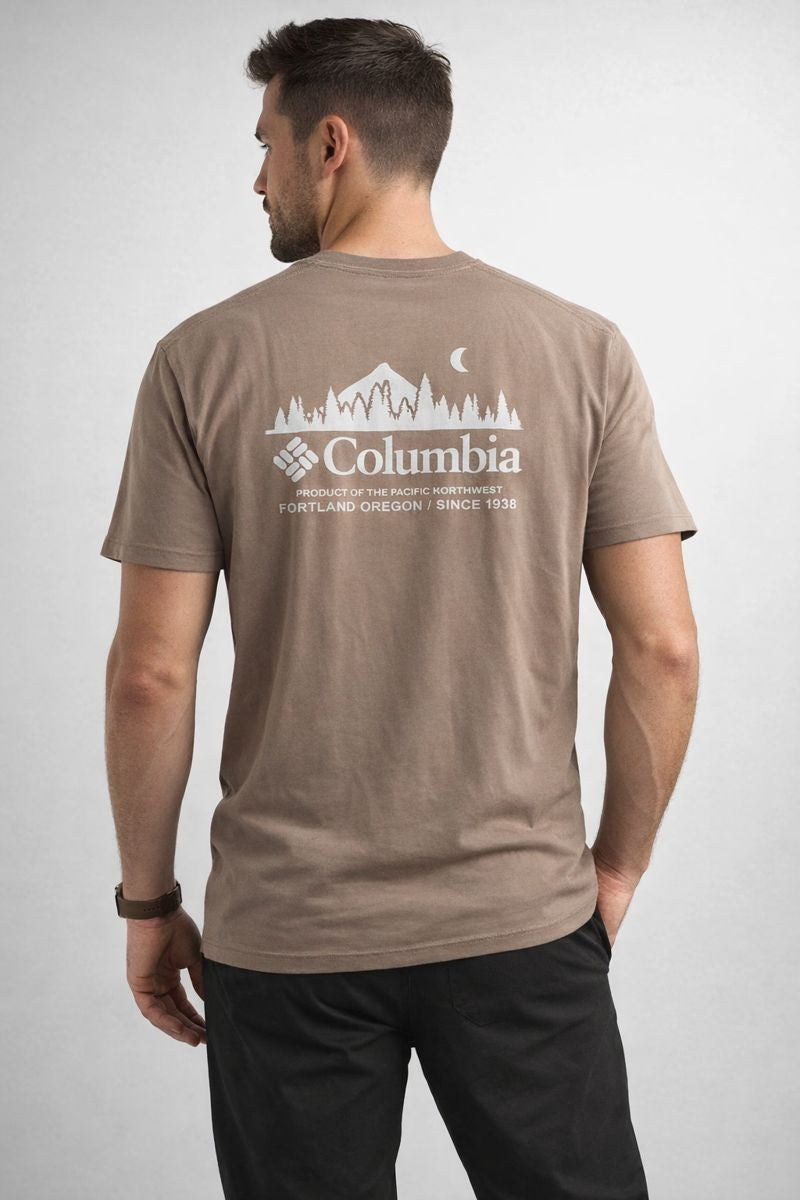 POLO COLUMBIA MARRON / BOSQUE