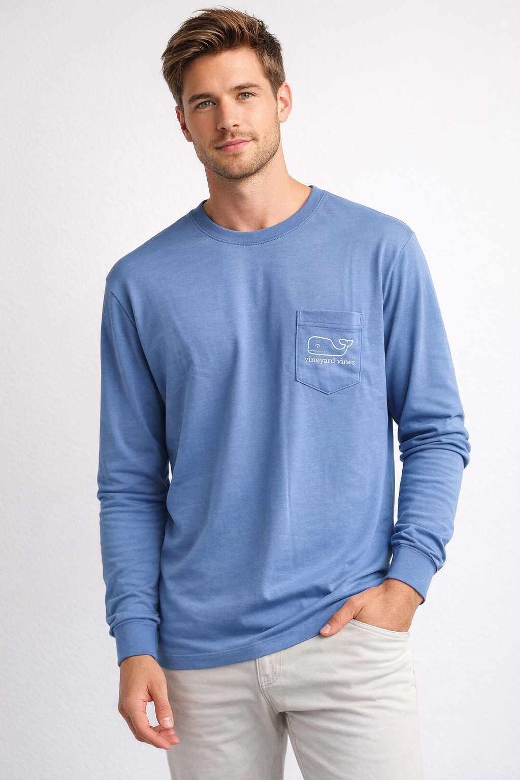 POLO MANGA LARGA BALLENITA / LILA OSCURO  / LOGO BLANCO