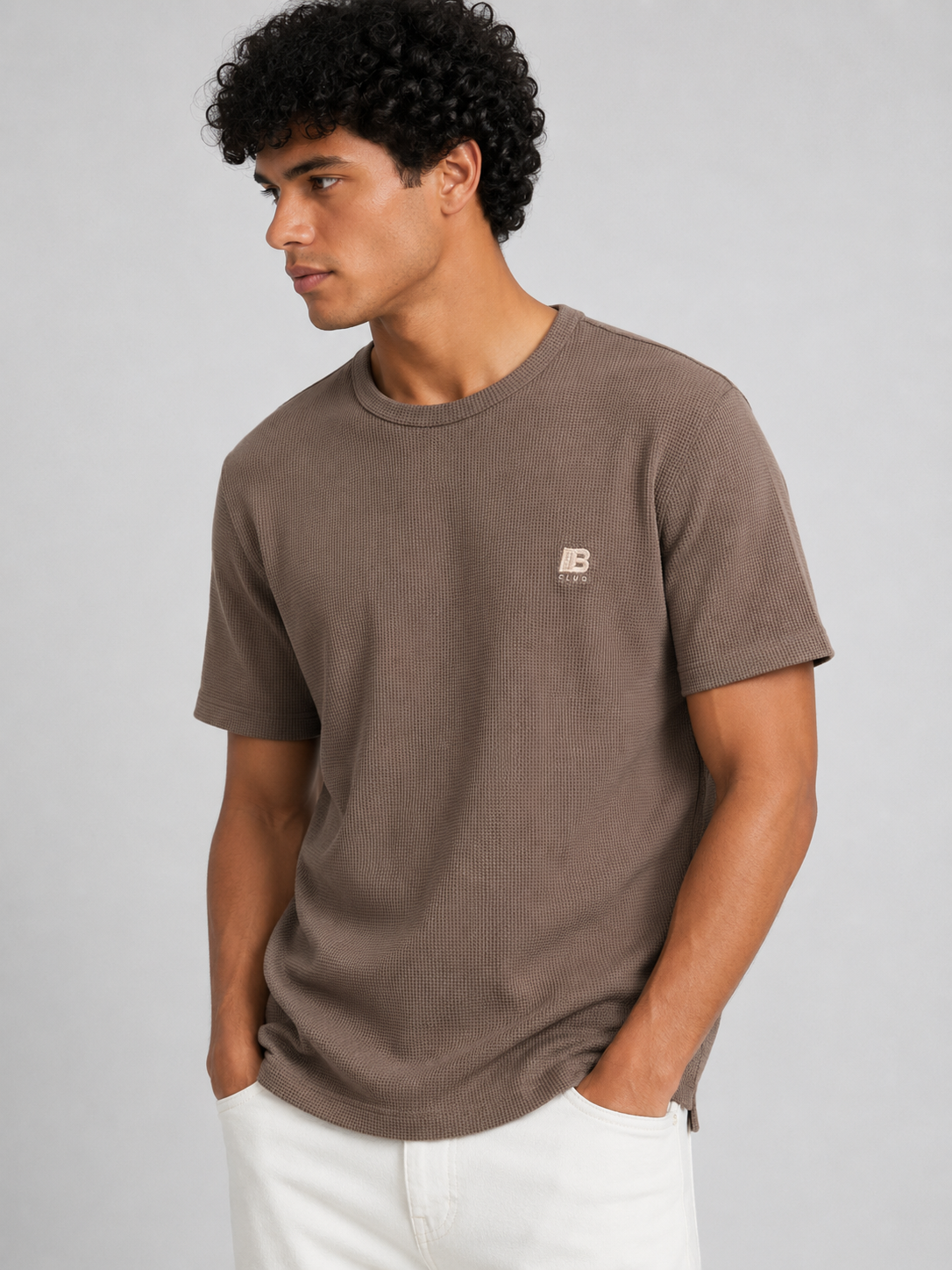 POLO BULTIGER WAFFLE CLASICO / MARRON CLARO / LOGO B