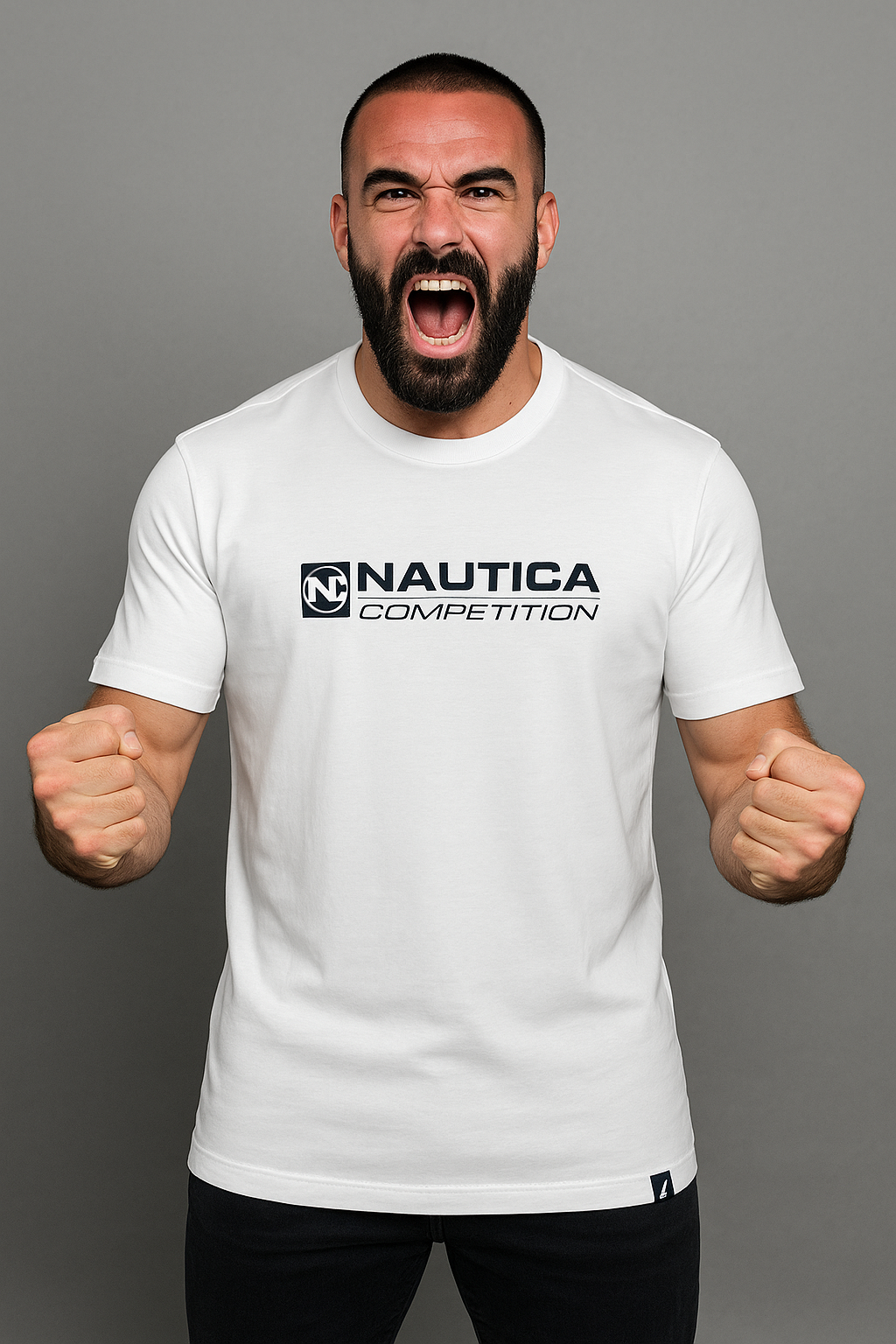 POLO NAUTICA BLANCO / COMPETITION CUADRO PEQUEÑO