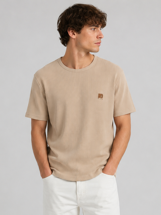 POLO BULTIGER WAFFLE CLASICO / BEIGE / LOGO B
