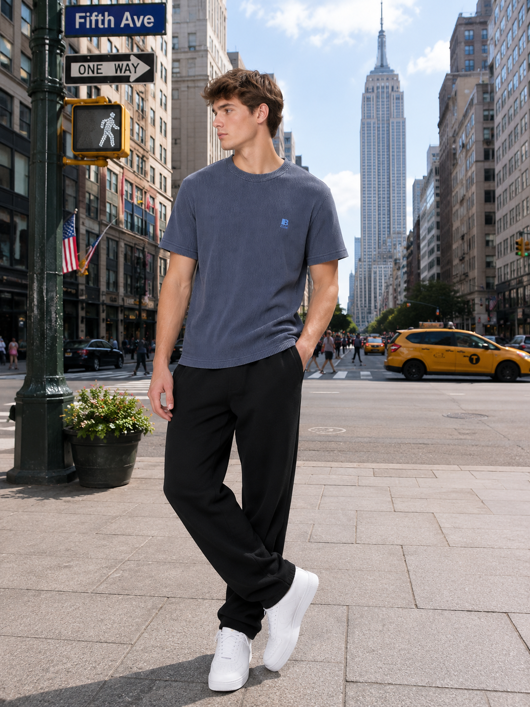 POLO BULTIGER WAFFLE ACANALADO / AZUL / LOGO B