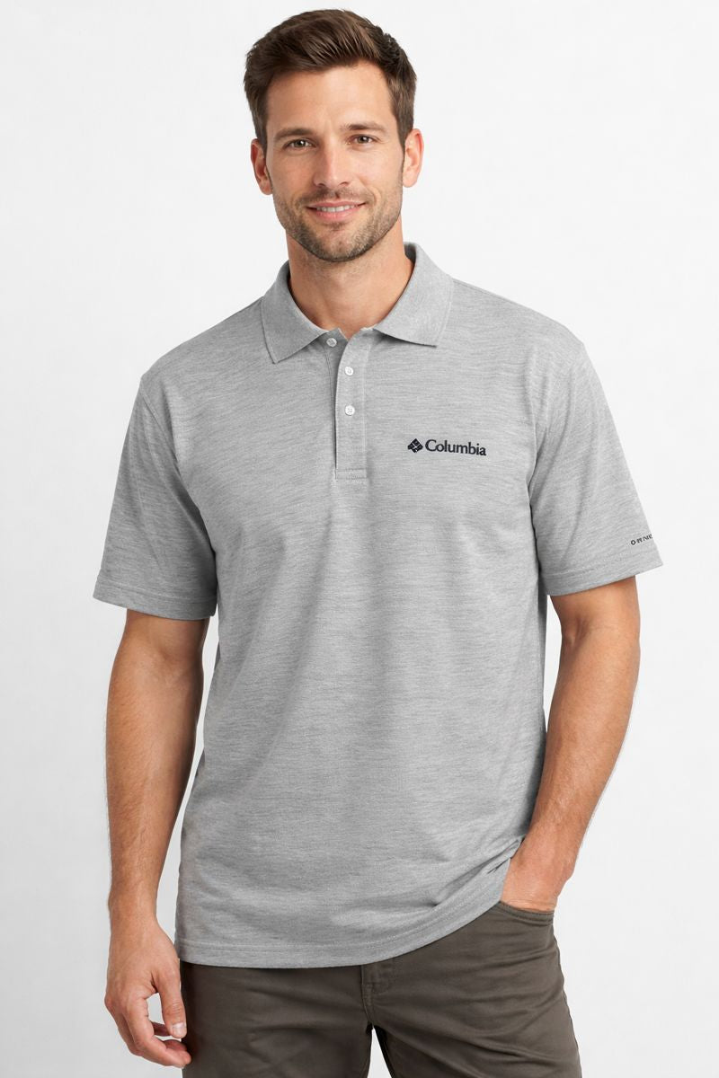 POLO CAMISERO CON RESPIRADOR COLUMBIA / GRIS