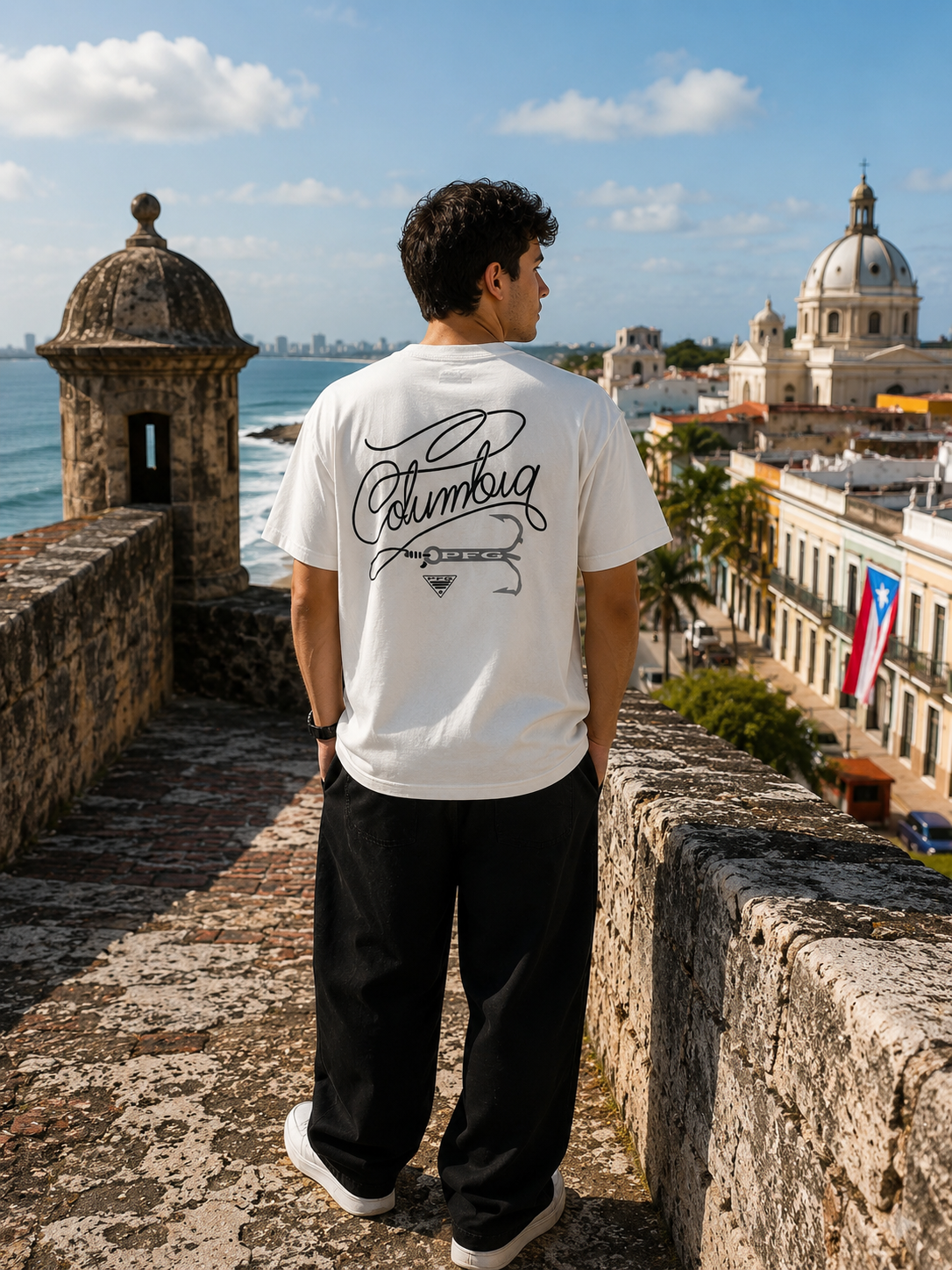 POLO COLUMBIA BLANCO / GRAFITI