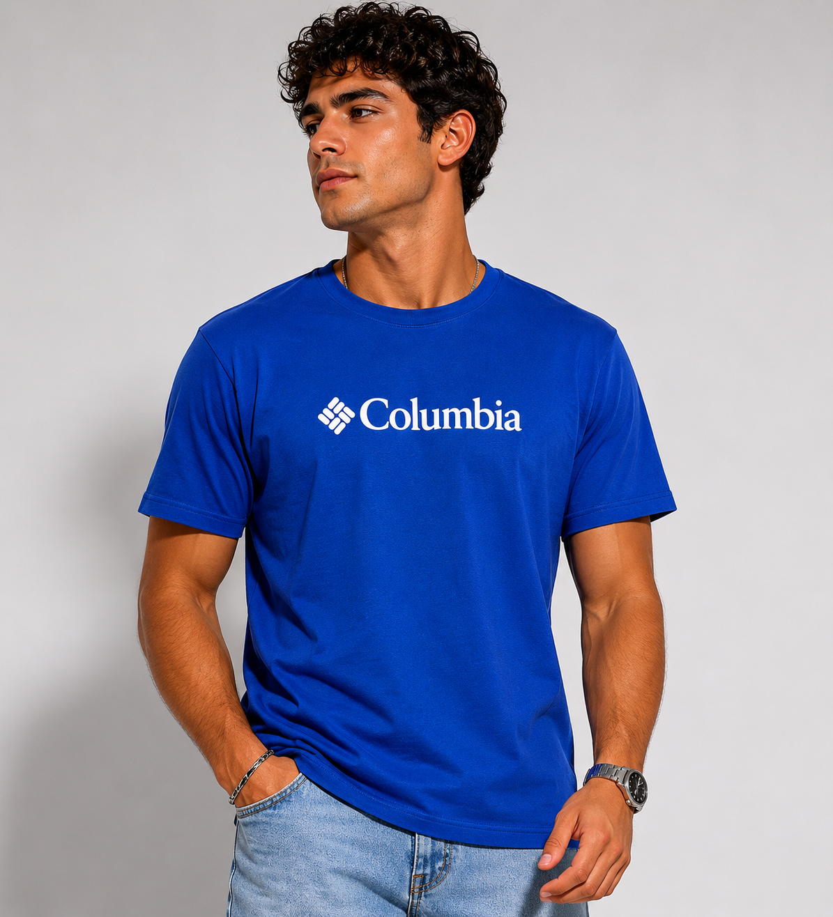 POLO COLUMBIA AZUL / LOGO GRANDE CENTRO