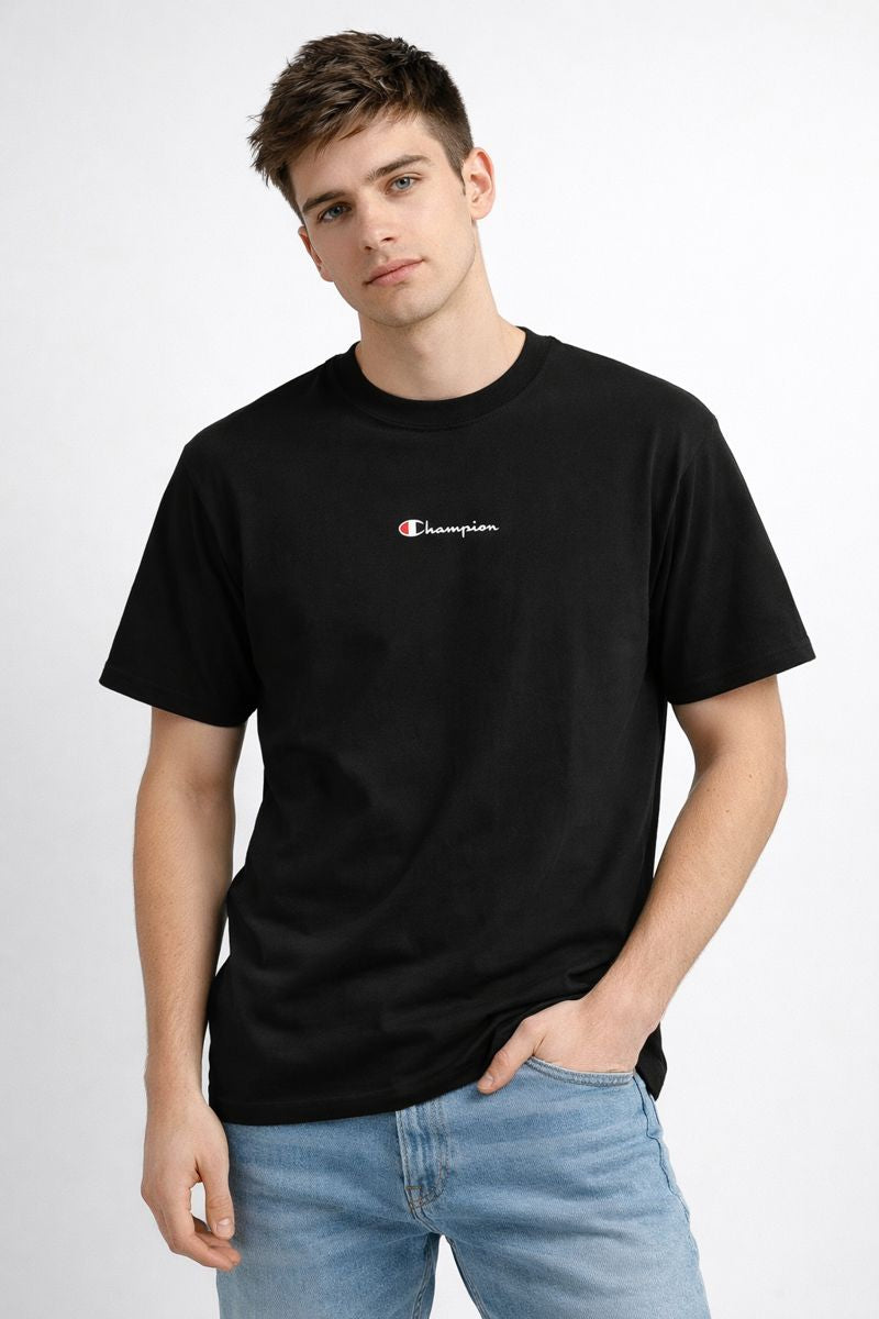 POLO CHAMPION NEGRO / LOGO PEQUEÑO PECHO