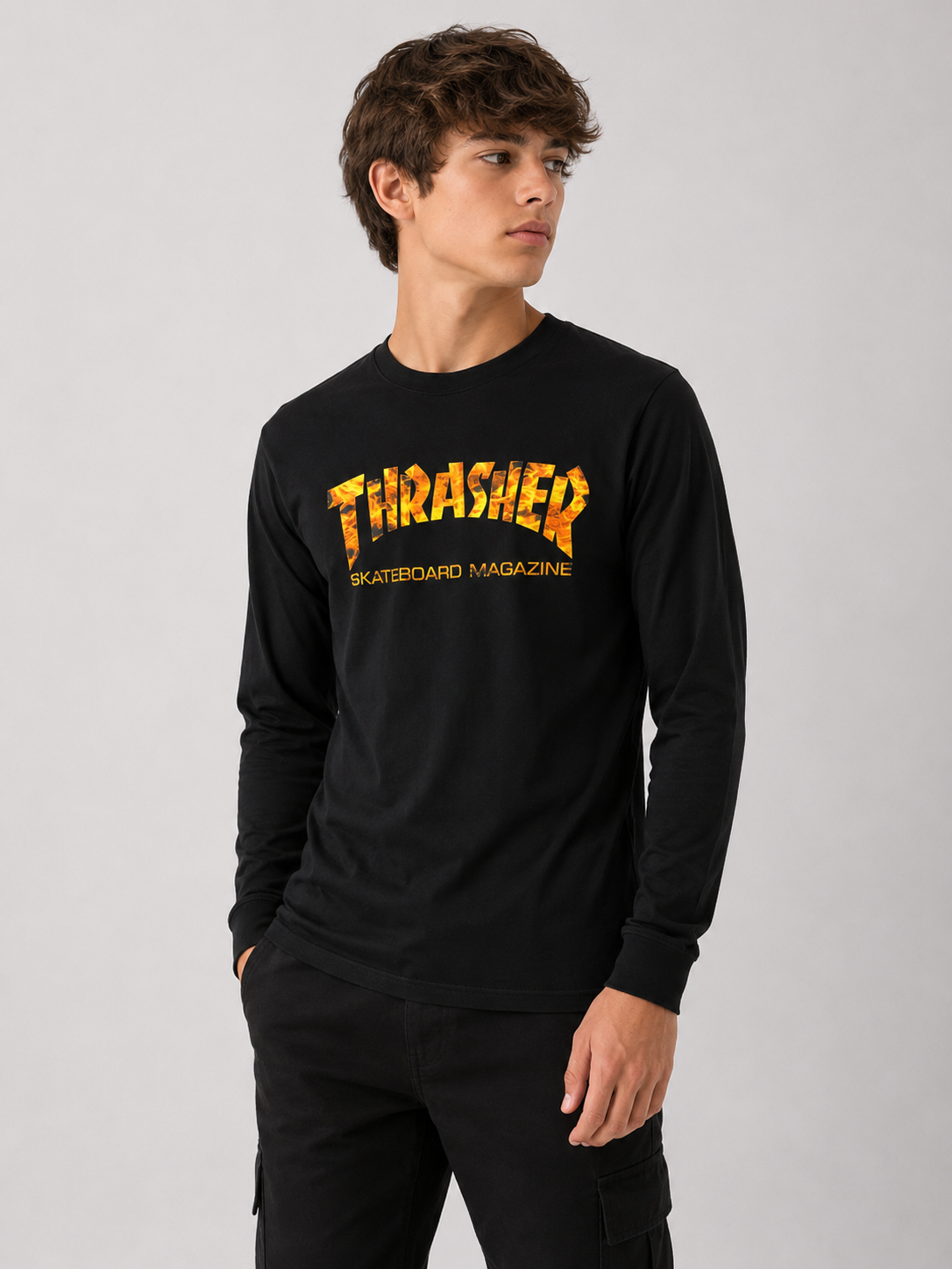 MANGA LARGA THRASHER / NEGRA