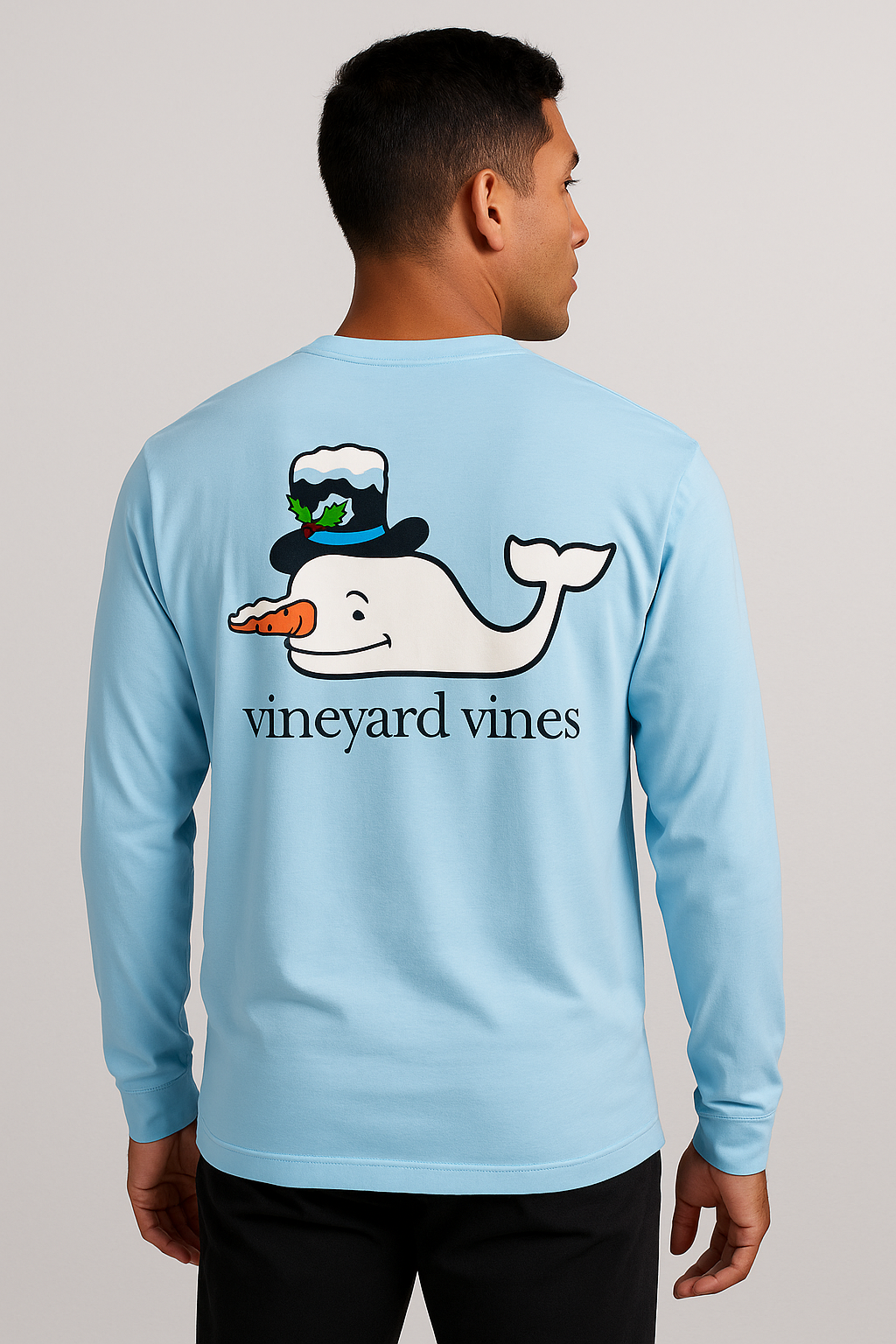 POLO MANGA LARGA VINEYARD  / CELESTE / MUÑECO DE NIEVE