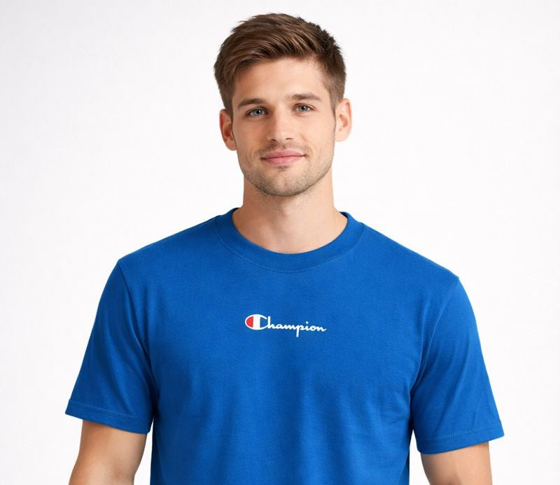 POLO CHAMPION AZUL / LOGO PEQUEÑO PECHO