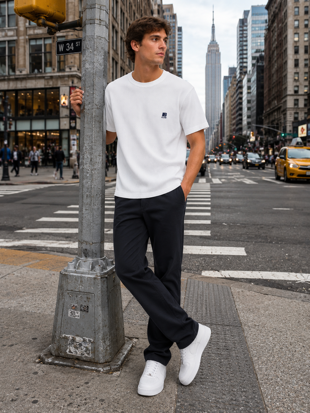 POLO BULTIGER WAFFLE ACANALADO / BLANCO / LOGO B