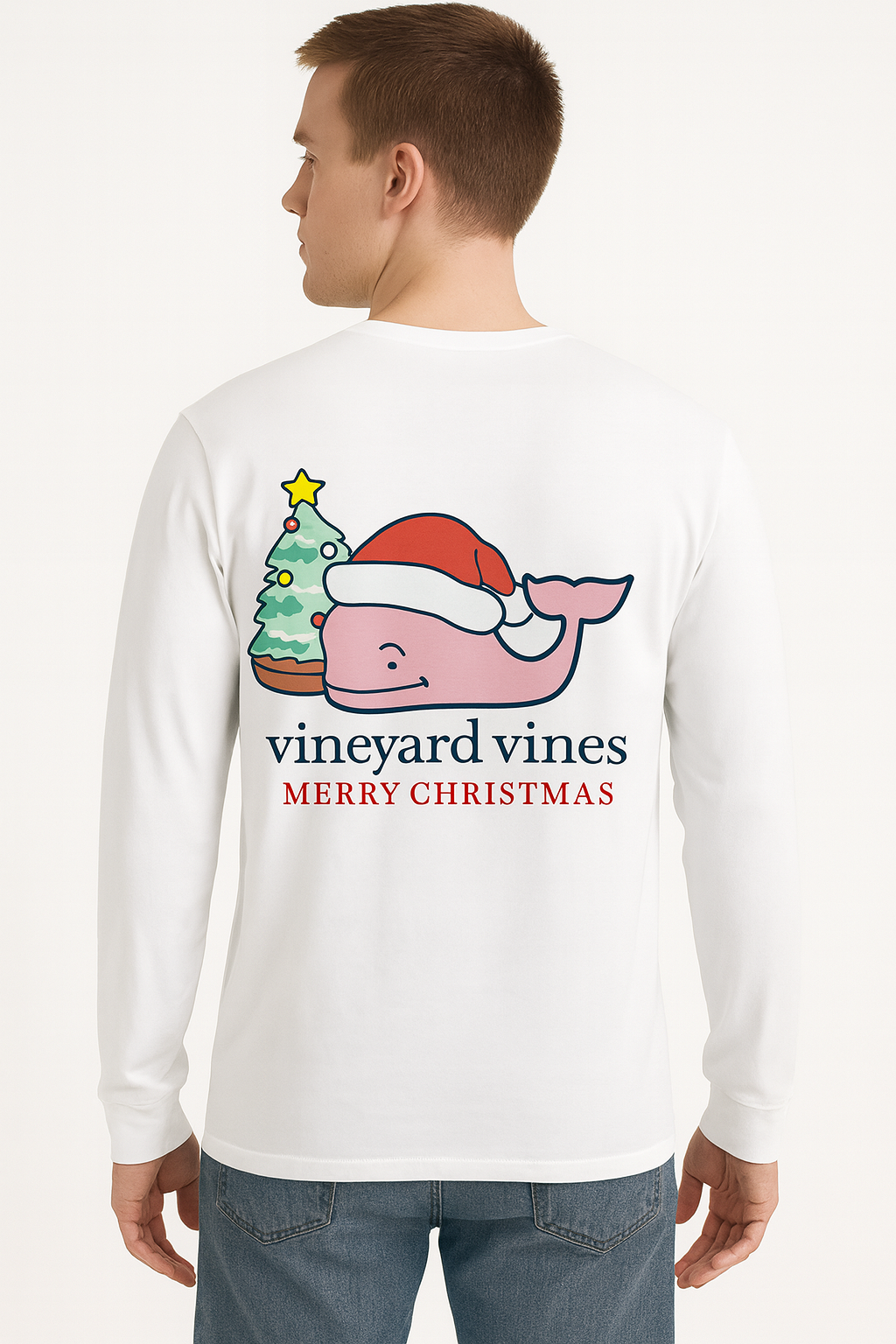 POLO MANGA LARGA VINEYARD / BLANCO / NAVIDAD