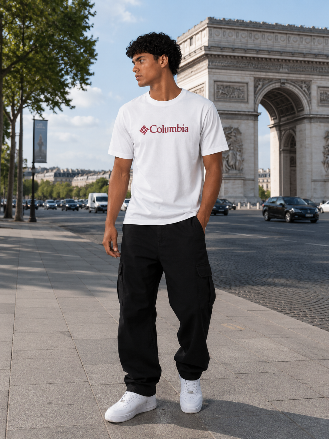 POLO COLUMBIA BLANCO / LOGO GRANDE CENTRO GINDA
