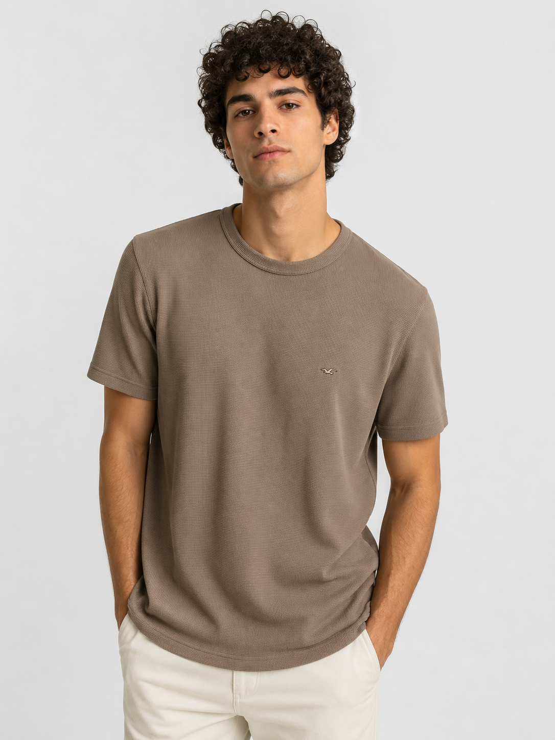POLO HOLLISTER WAFFLE / MARRON