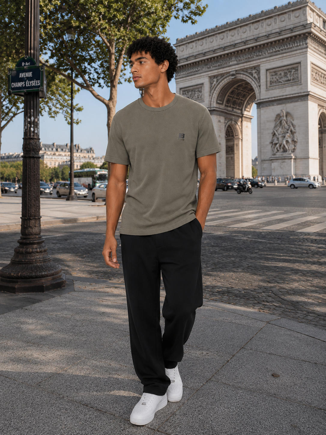 POLO BUTIGER WAFFLE CLASICO / VERDE OCRE / LOGO B