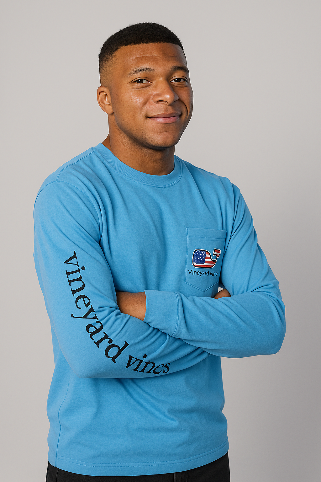 POLO MANGA LARGA VINEYARD / CELESTE / EE..UU