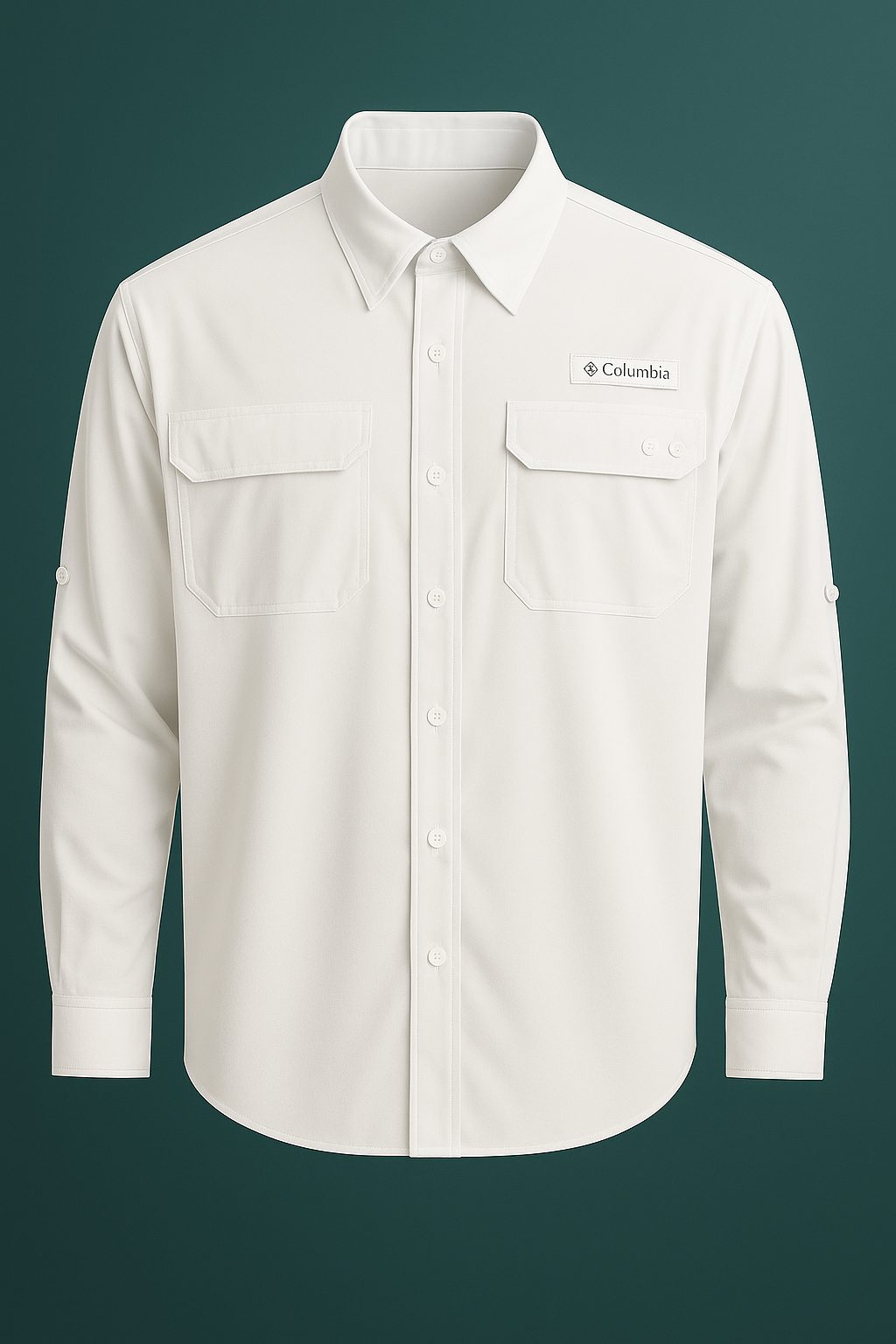 Camisa manga larga Columbia / Color blanca