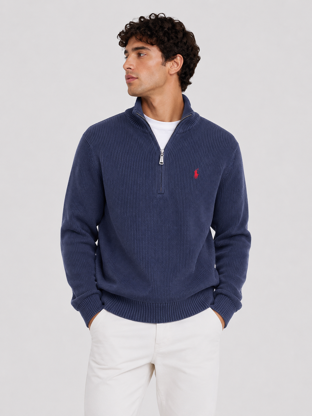CHOMPA RALPH LAUREN CON CIERRE PEQUEÑO  / AZUL MARINO