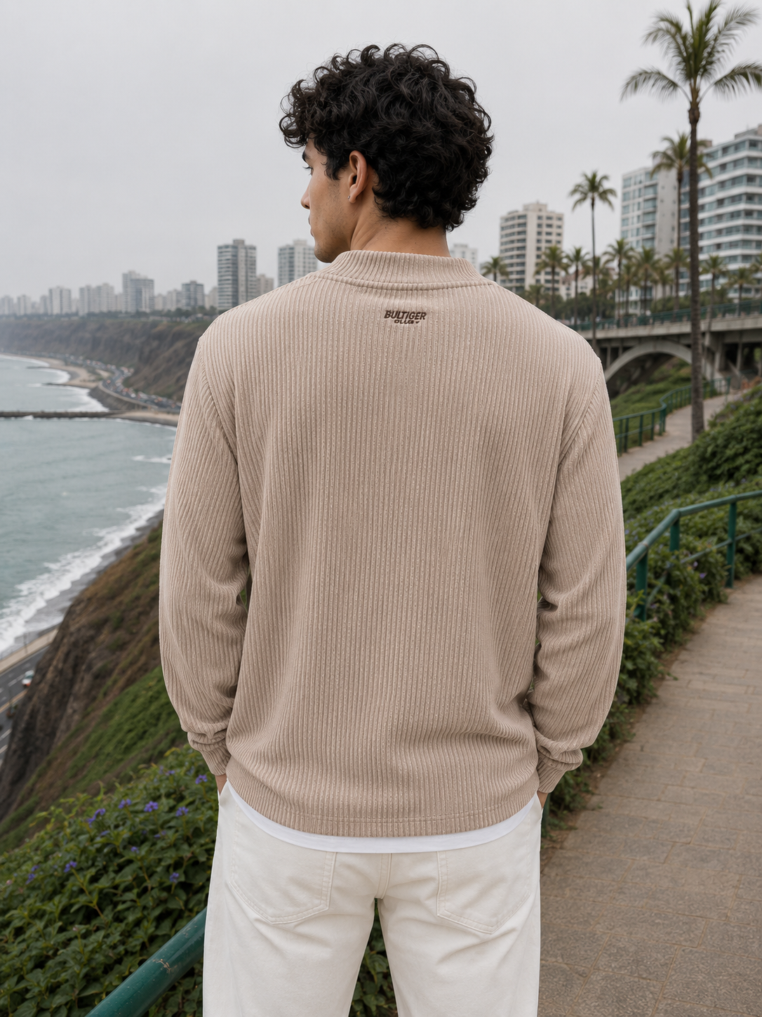 MANGA LARGA BULTIGER ACANALADA / BEIGE