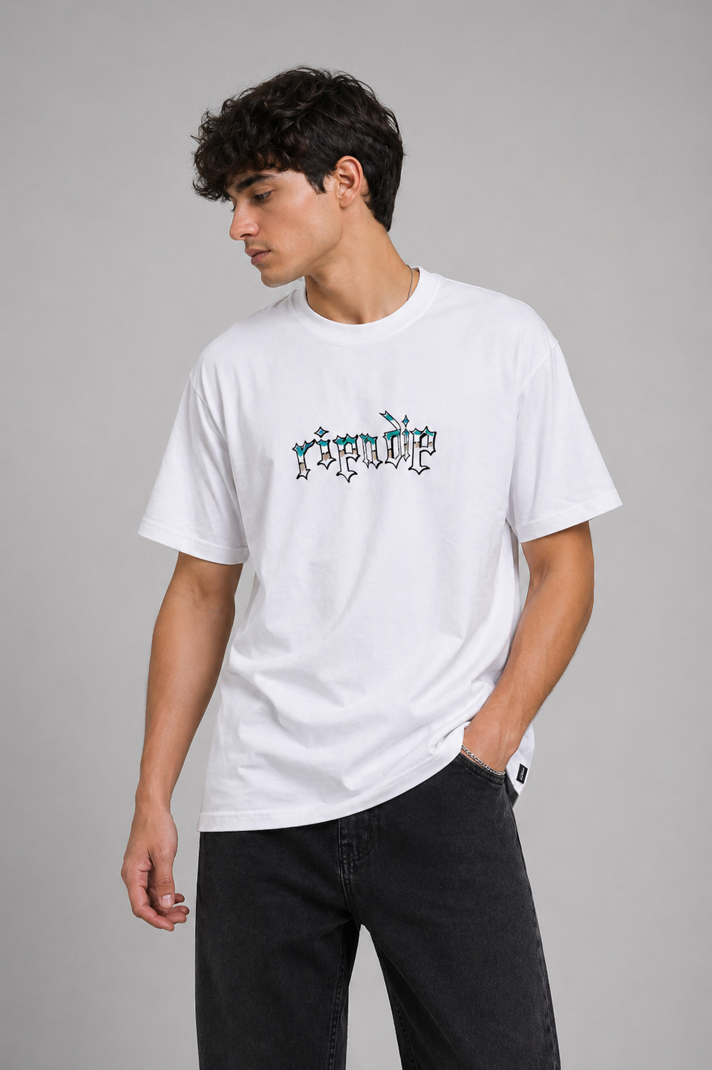 POLO RIPNDIP BLANCO / LETRAS ROCK