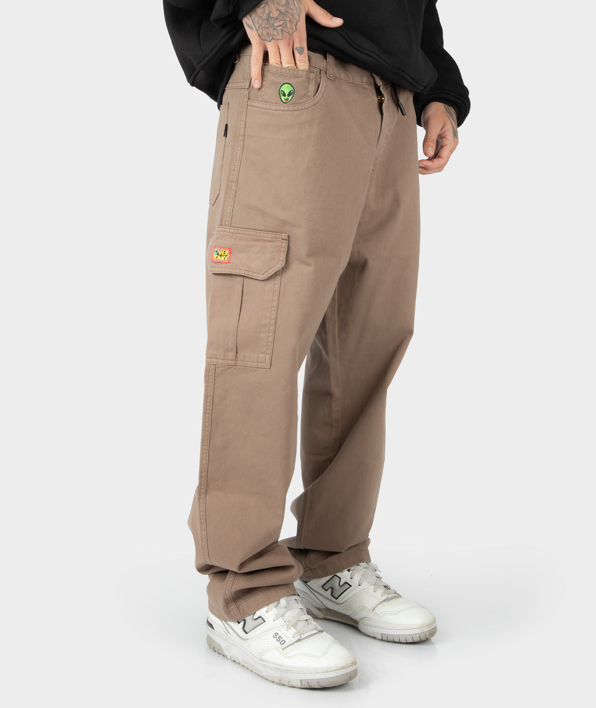 PANTALON CARGO DRILL OVERTAKE / MARRON / TOPO