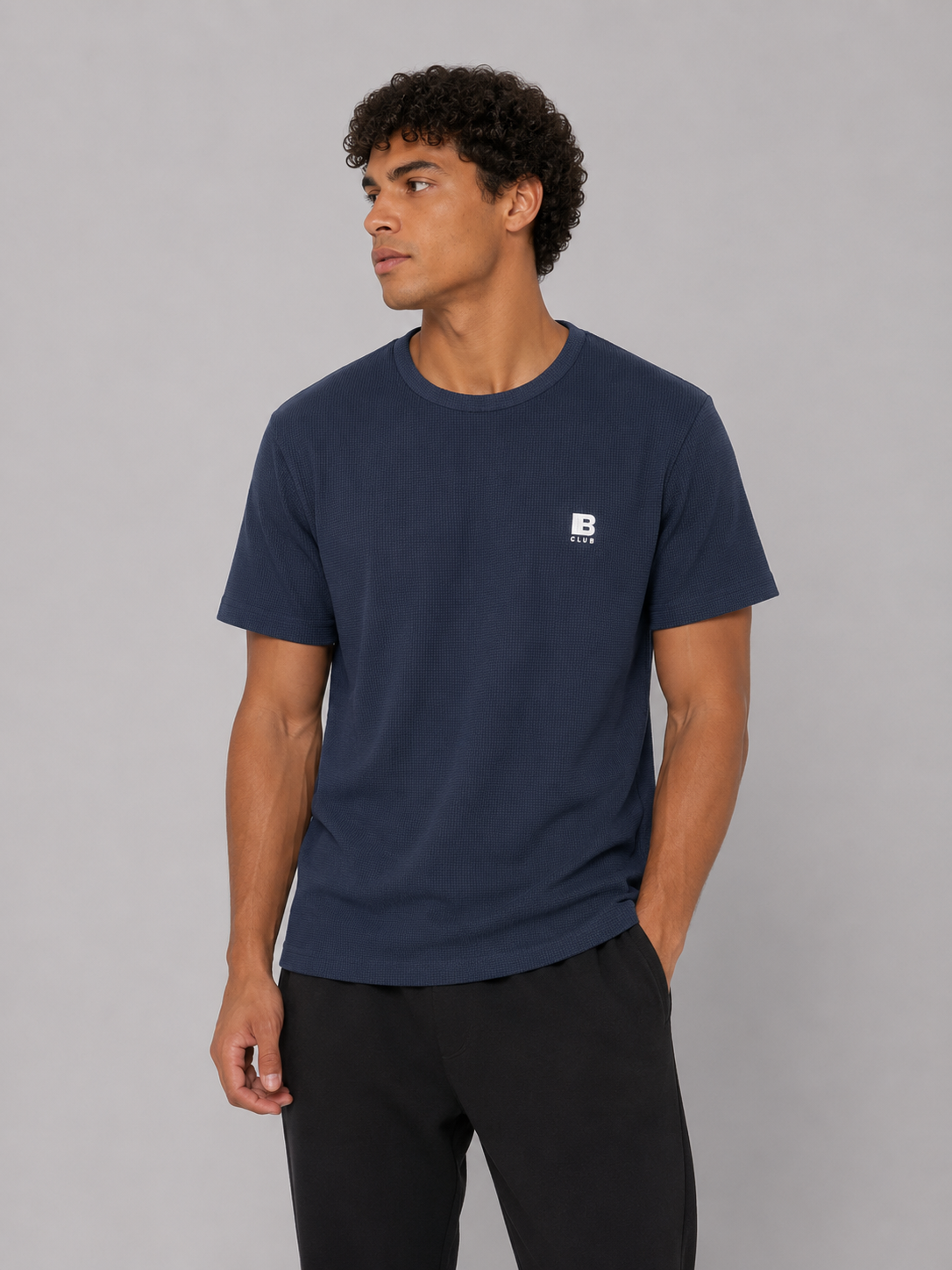 POLO BULTIGER WAFFLE CLASICO / AZULMARINO / LOGO B
