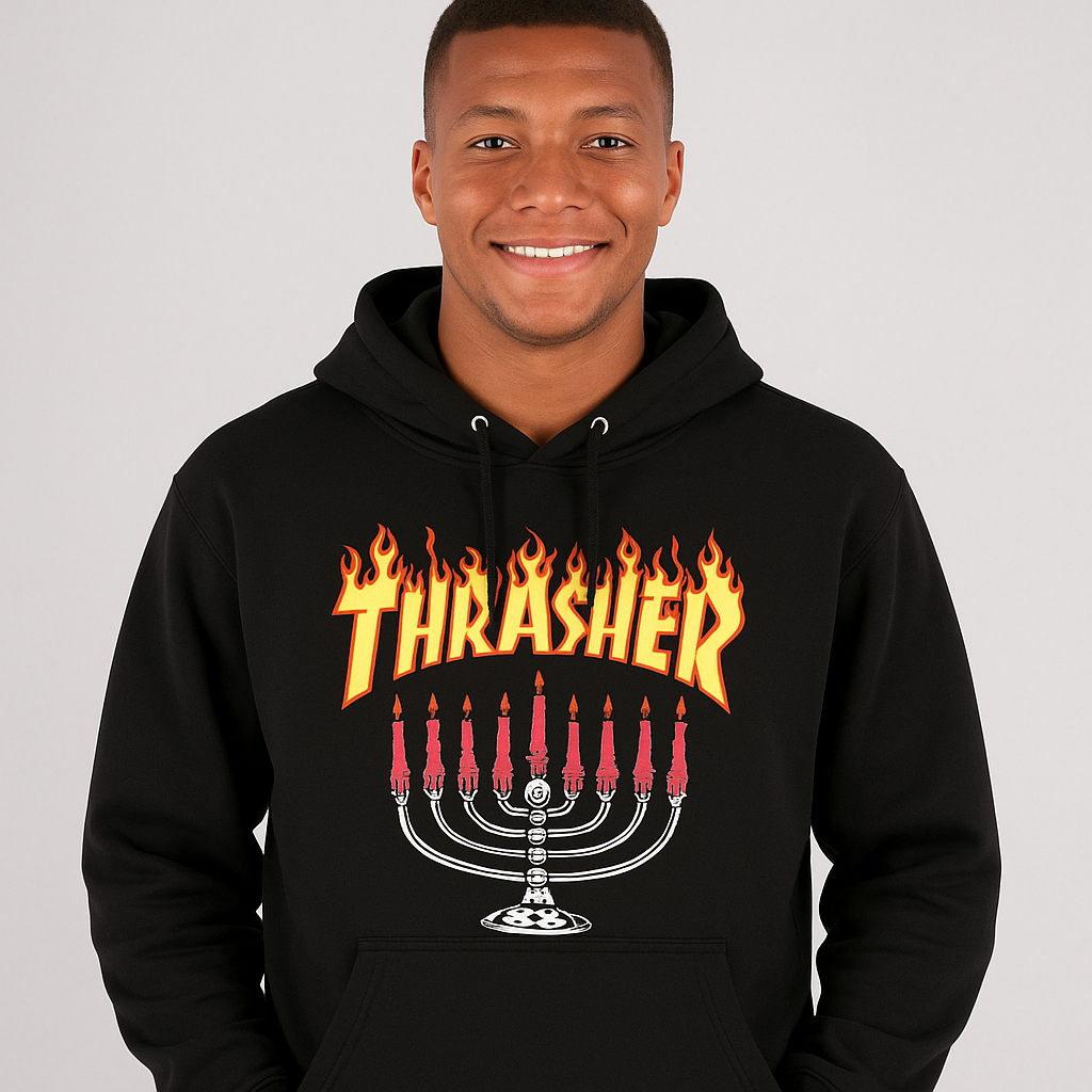 POLERA TRASHER NEGRA / VELAS FUEGO