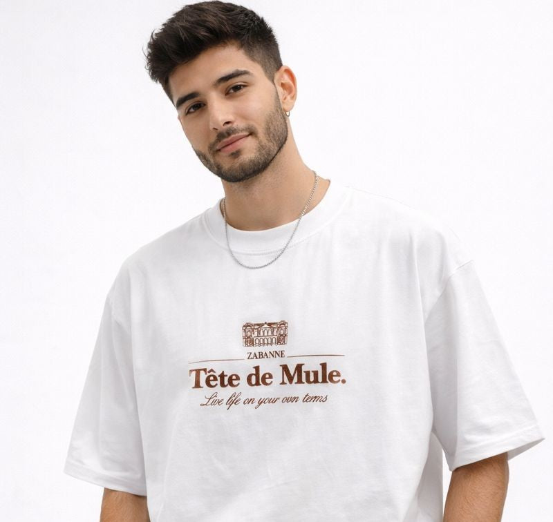 POLO OVER BOXY ZABANNE / BLANCO / TETE DE MULE